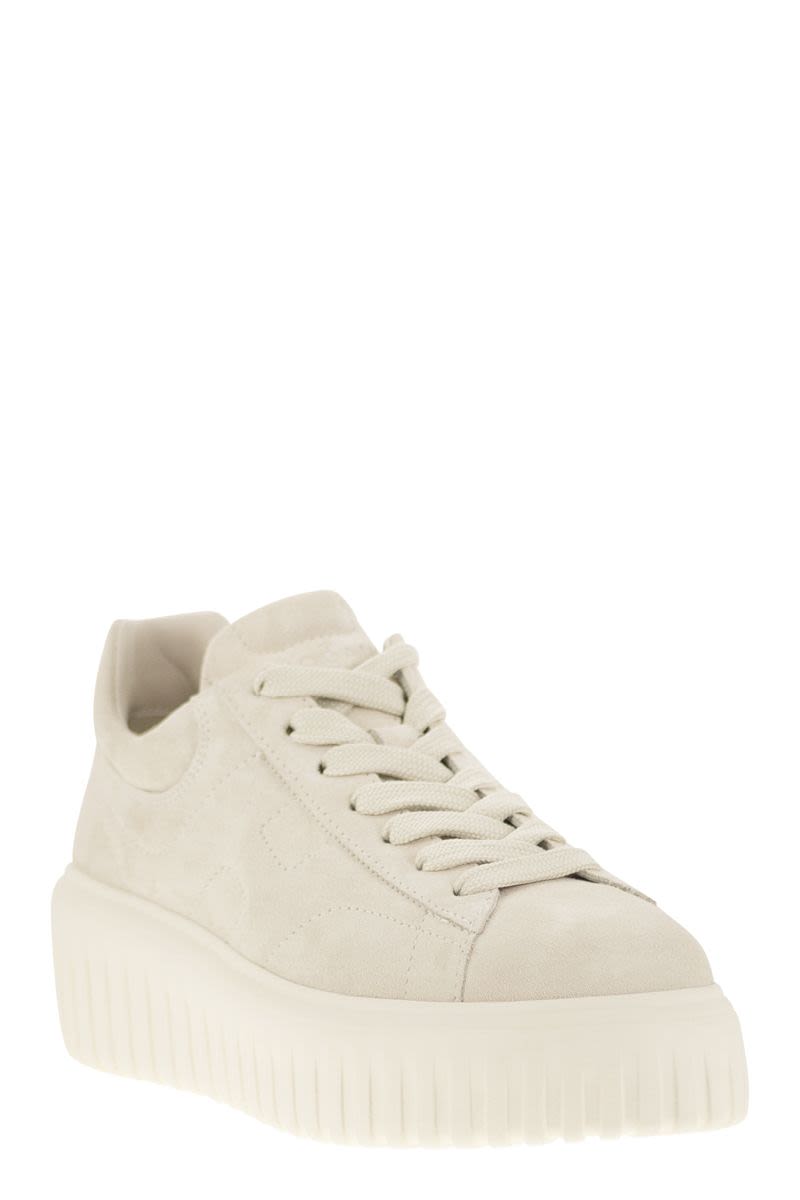 HOGAN Suede H-Striped Mini Sneakers