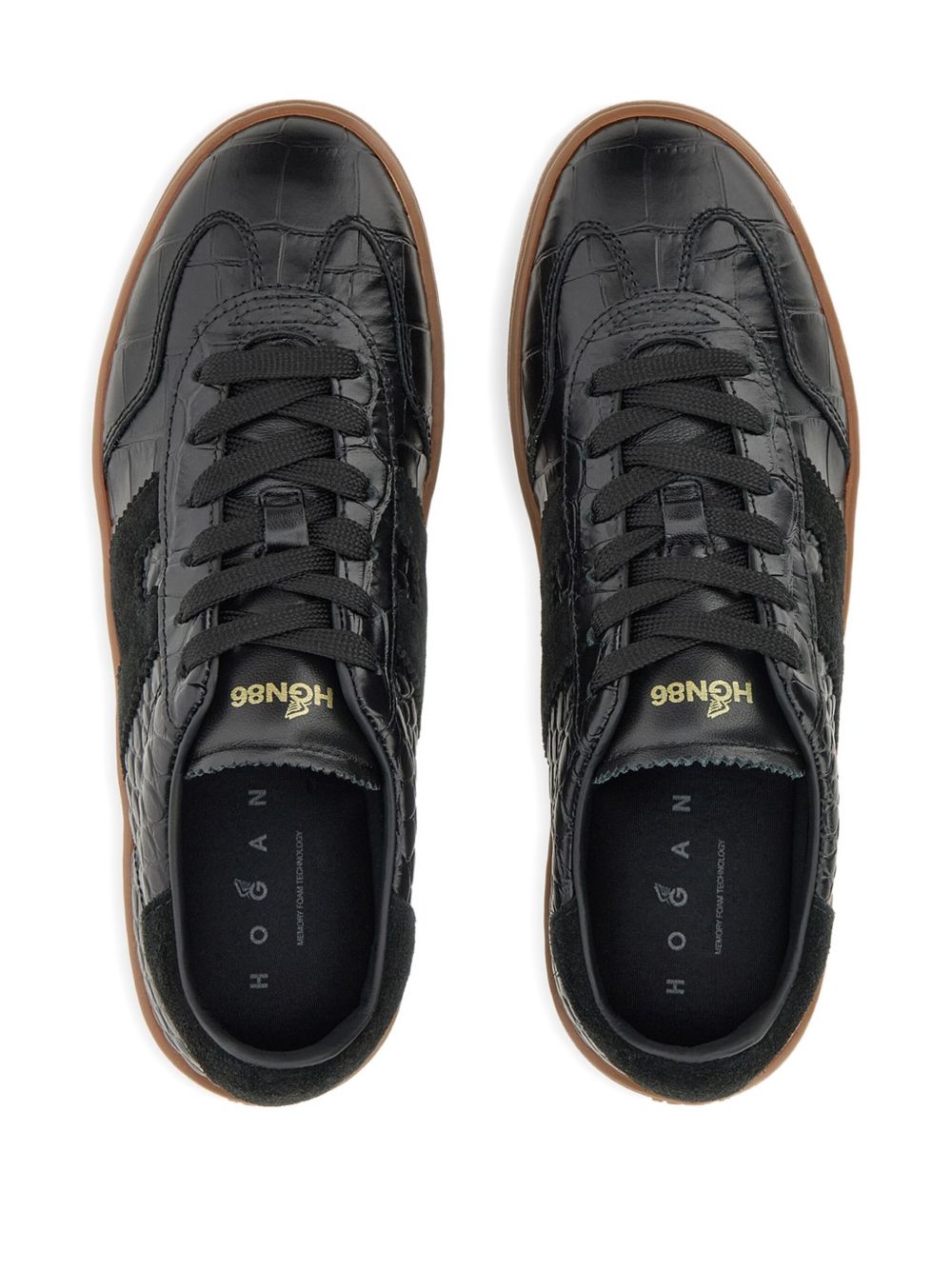HOGAN Logo Patch Lace-Up Sneakers for Women