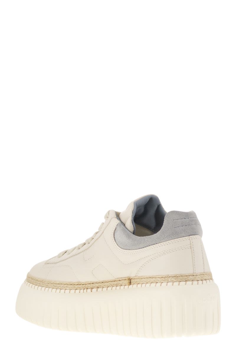 HOGAN Mini Leather Trainers with Memory Foam Insole - Women's