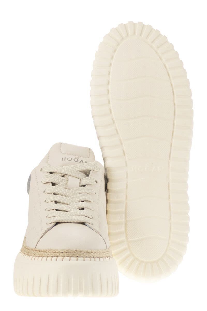 HOGAN Mini Leather Trainers with Memory Foam Insole - Women's