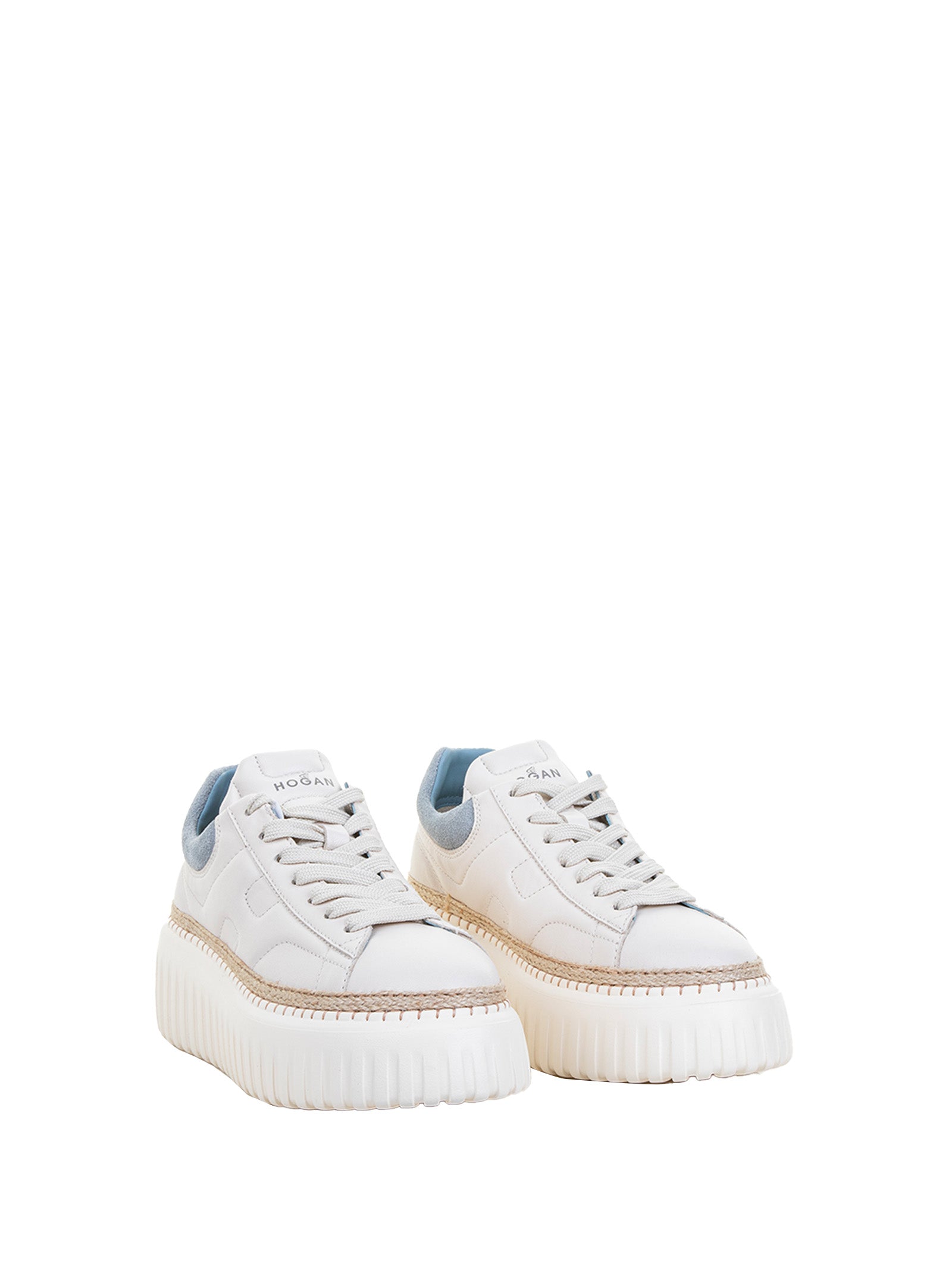HOGAN H-Striped Nappa and Suede Sneakers for Women