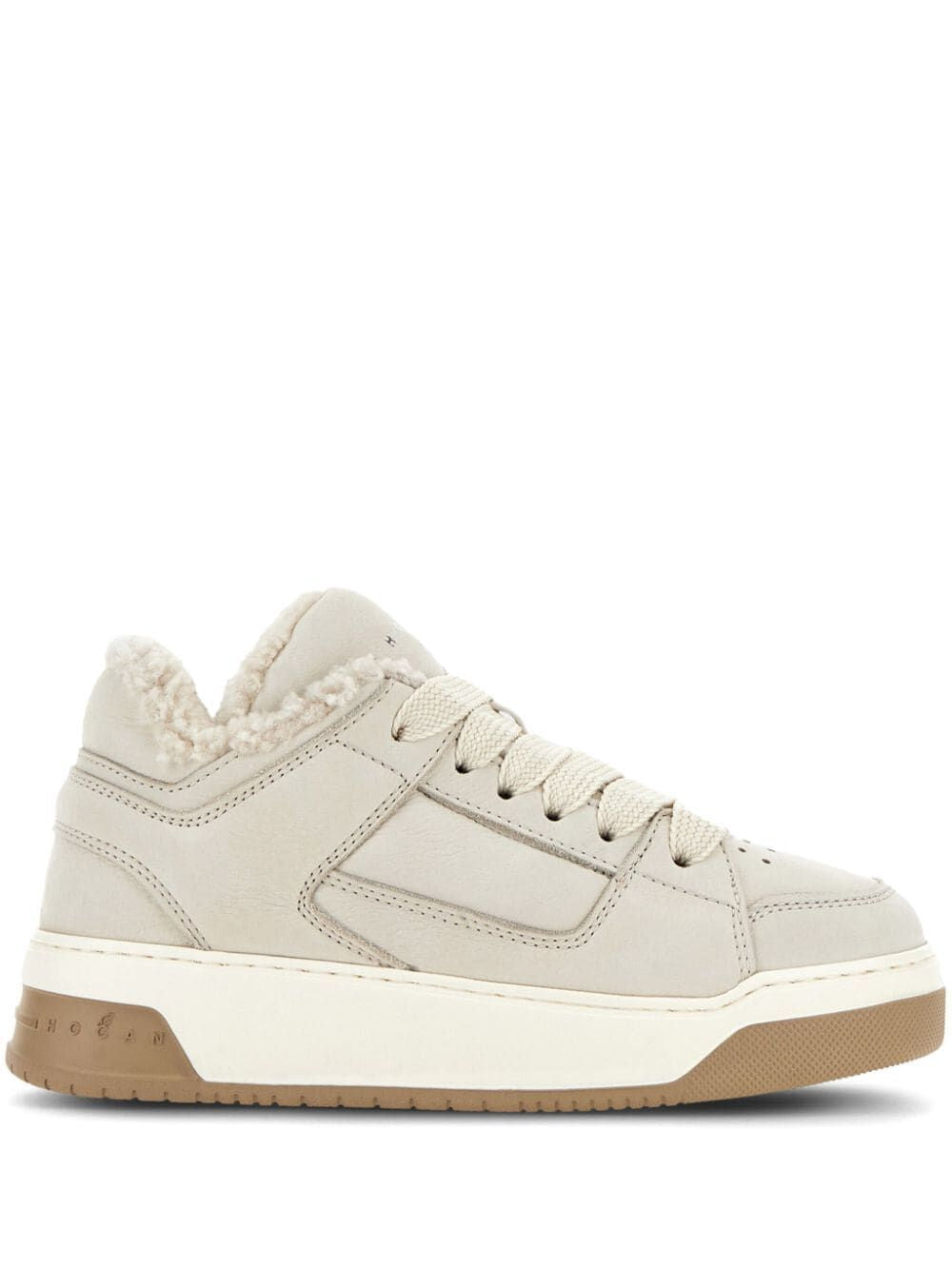 HOGAN Faux Shearling Leather Sneakers for Women