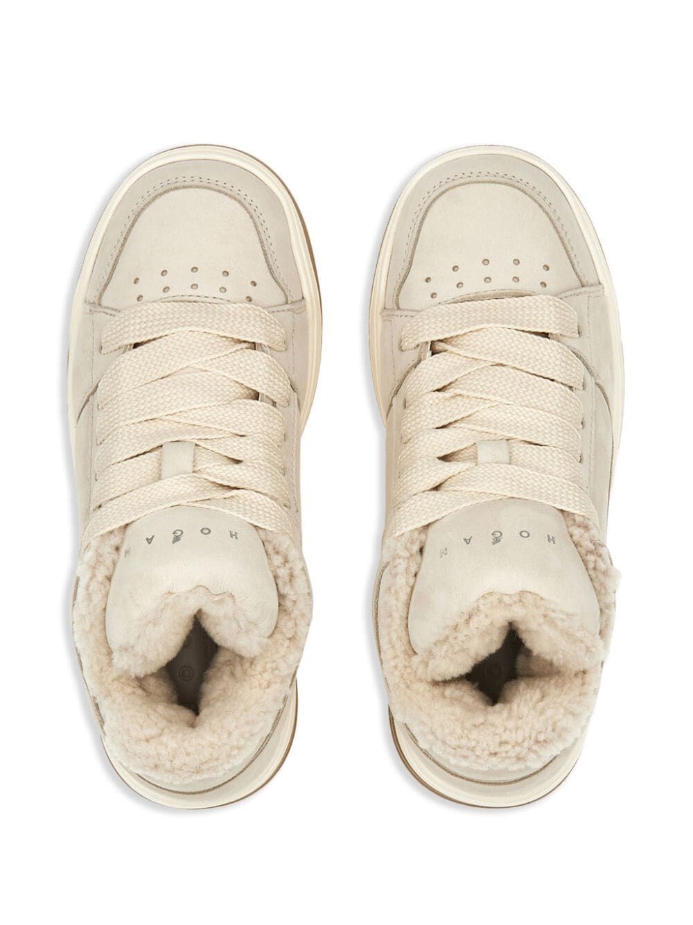 HOGAN Faux Shearling Leather Sneakers for Women