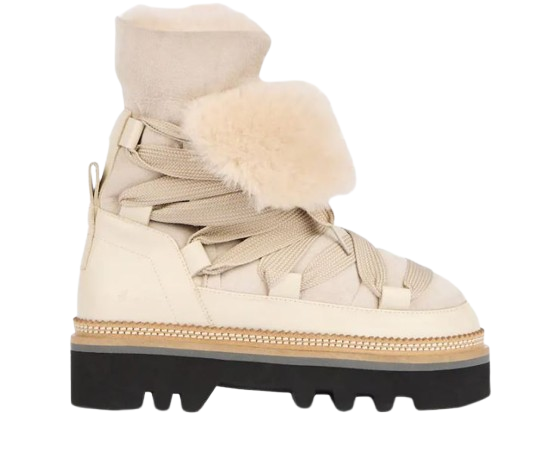 HOGAN Lace-Up Shearling Boots for Women - FW24 Collection