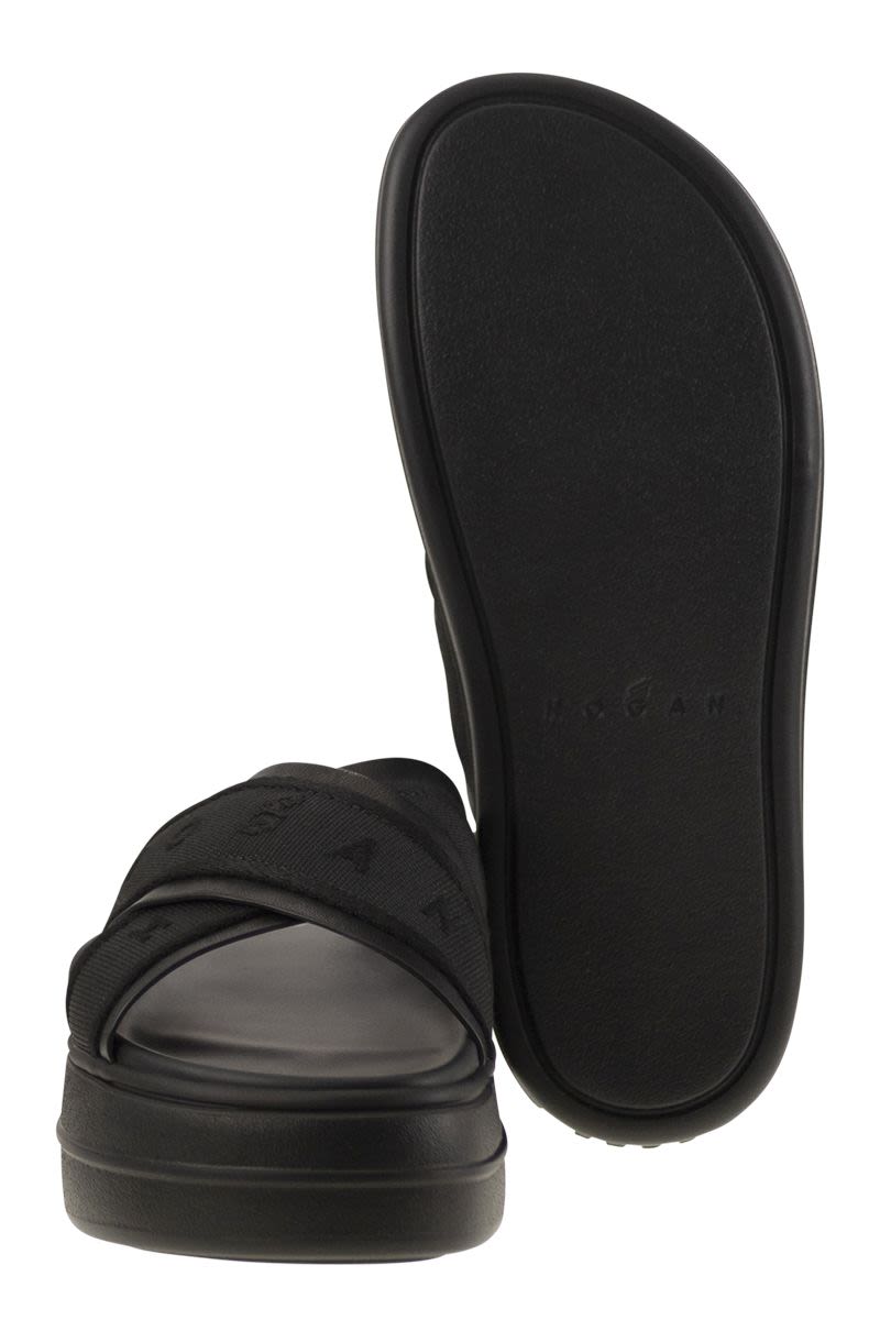 HOGAN High Sole Skyscraper Platform Sandals