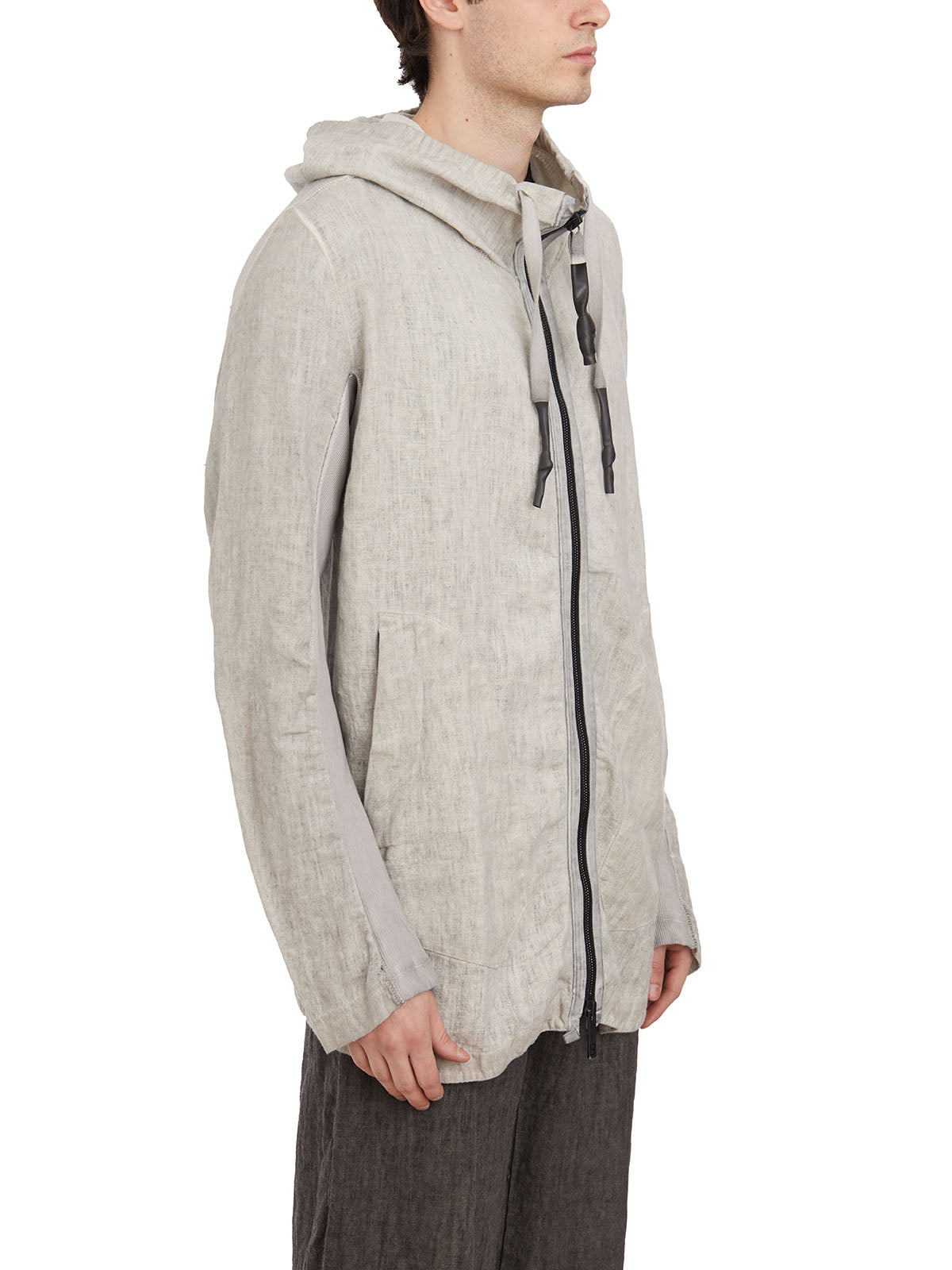 ISAAC SELLAM Men's Hoodie Sweatshirt with Front Zip and Side Pockets - Medium