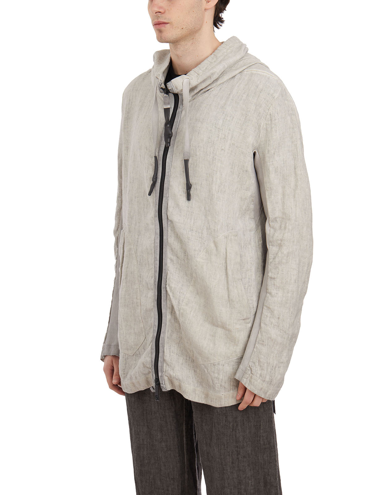 ISAAC SELLAM Men's Hoodie Sweatshirt with Front Zip and Side Pockets - Medium