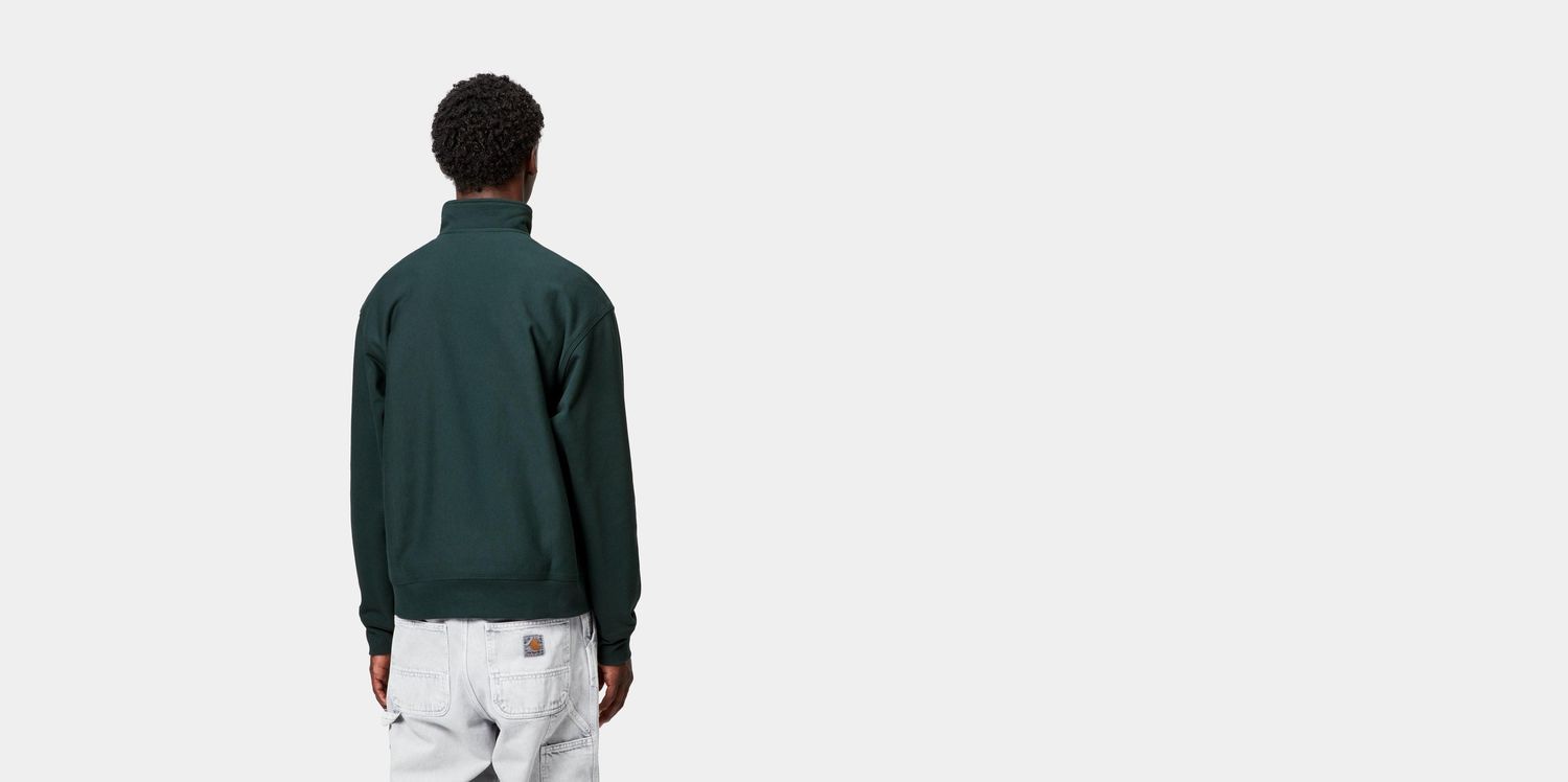 CARHARTT WIP Half Zip American Script Sweatshirt for Men
