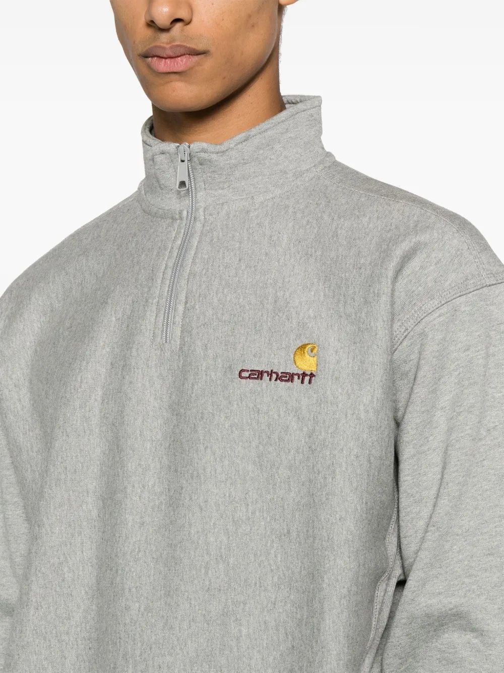 CARHARTT WIP Half Zip American Script Sweatshirt for Men
