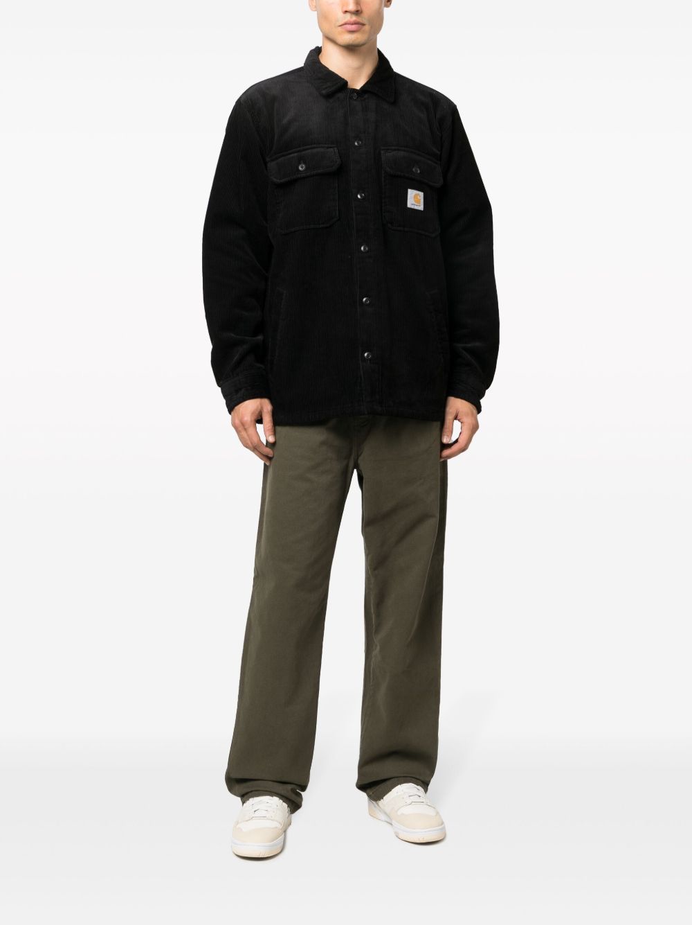 CARHARTT WIP Logo Cotton Shirt Jacket for Men - FW25 Collection