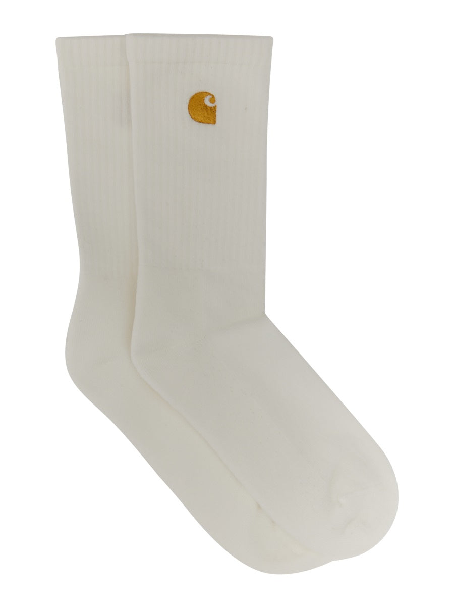 CARHARTT WIP High-Top Socks with Embroidered Logo