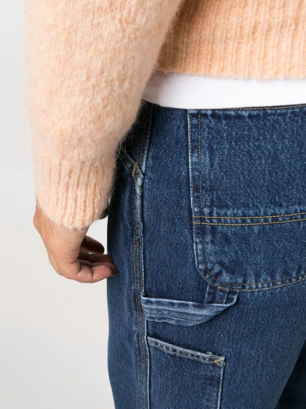 CARHARTT WIP Mens Single Knee Denim Jeans - Classic Straight Leg Fit