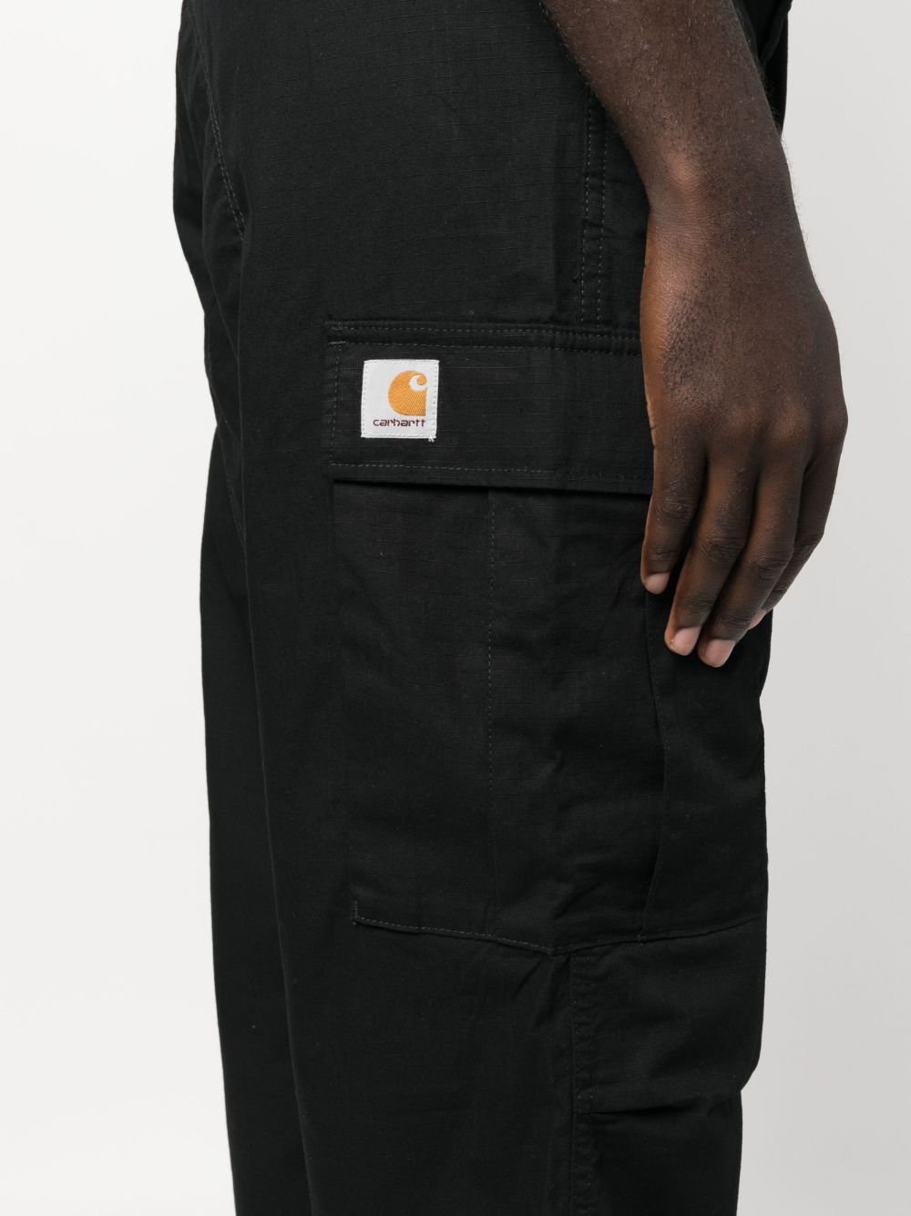 CARHARTT WIP Cotton Cargo Trousers - Mid-Rise Wide Leg