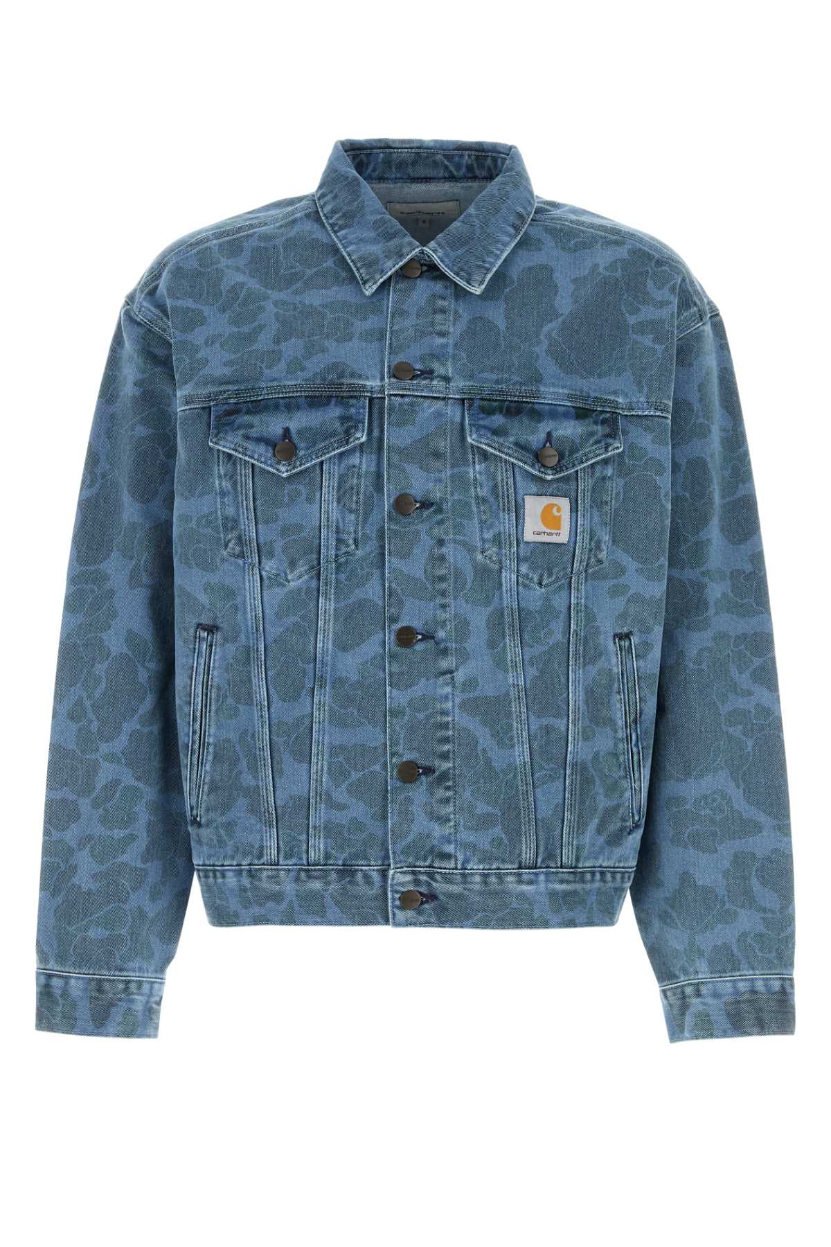CARHARTT WIP Men's Printed Denim Duck Helston Jacket