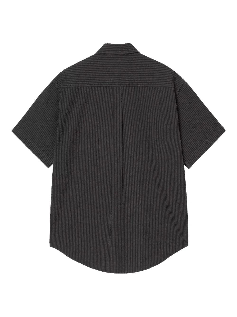 CARHARTT WIP Textured Logo Patch Shirt with Short Sleeves