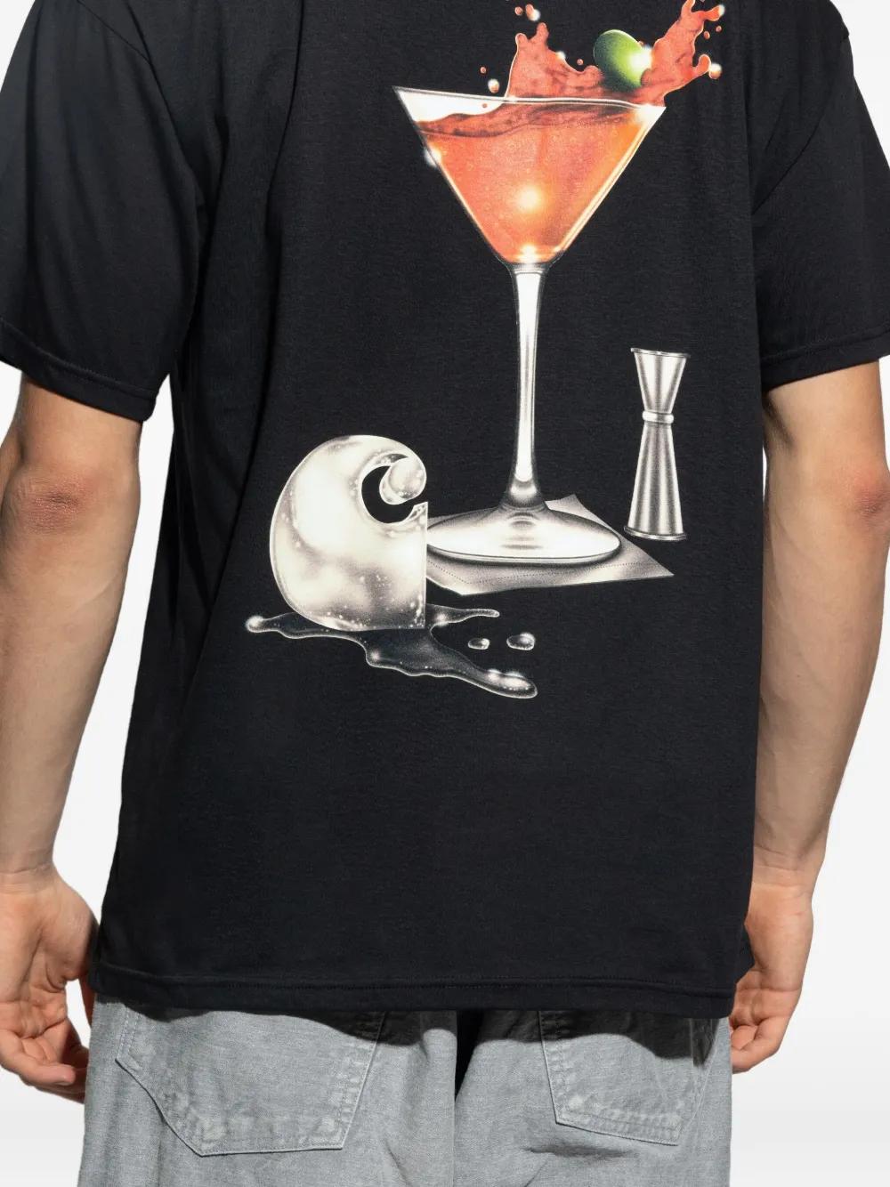 CARHARTT WIP Short Sleeve Martini Print Organic Cotton T-Shirt