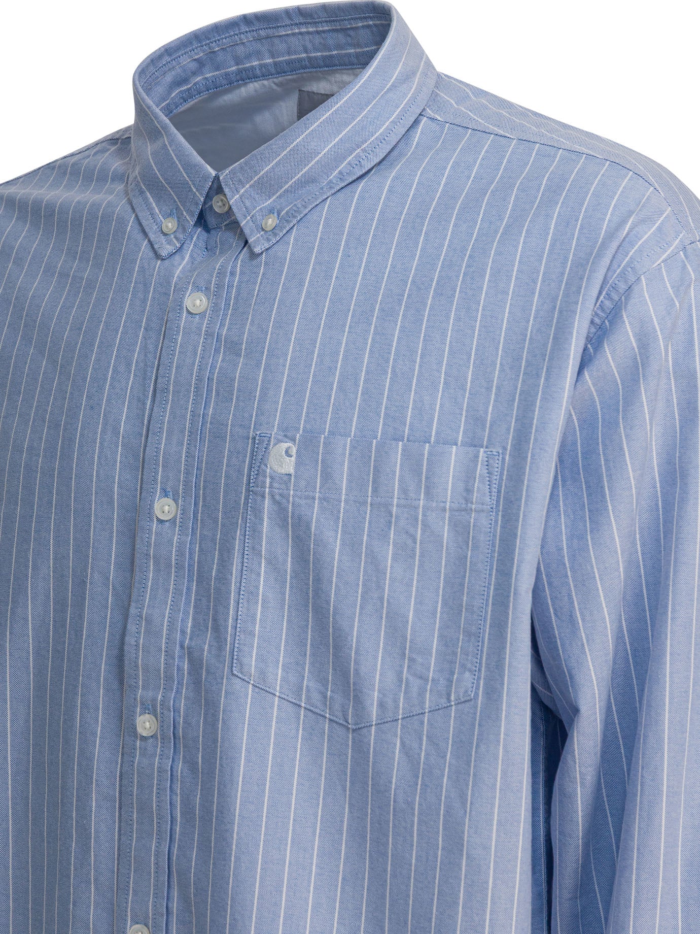 CARHARTT WIP Men's Long Sleeve Striped Regular Fit Shirt