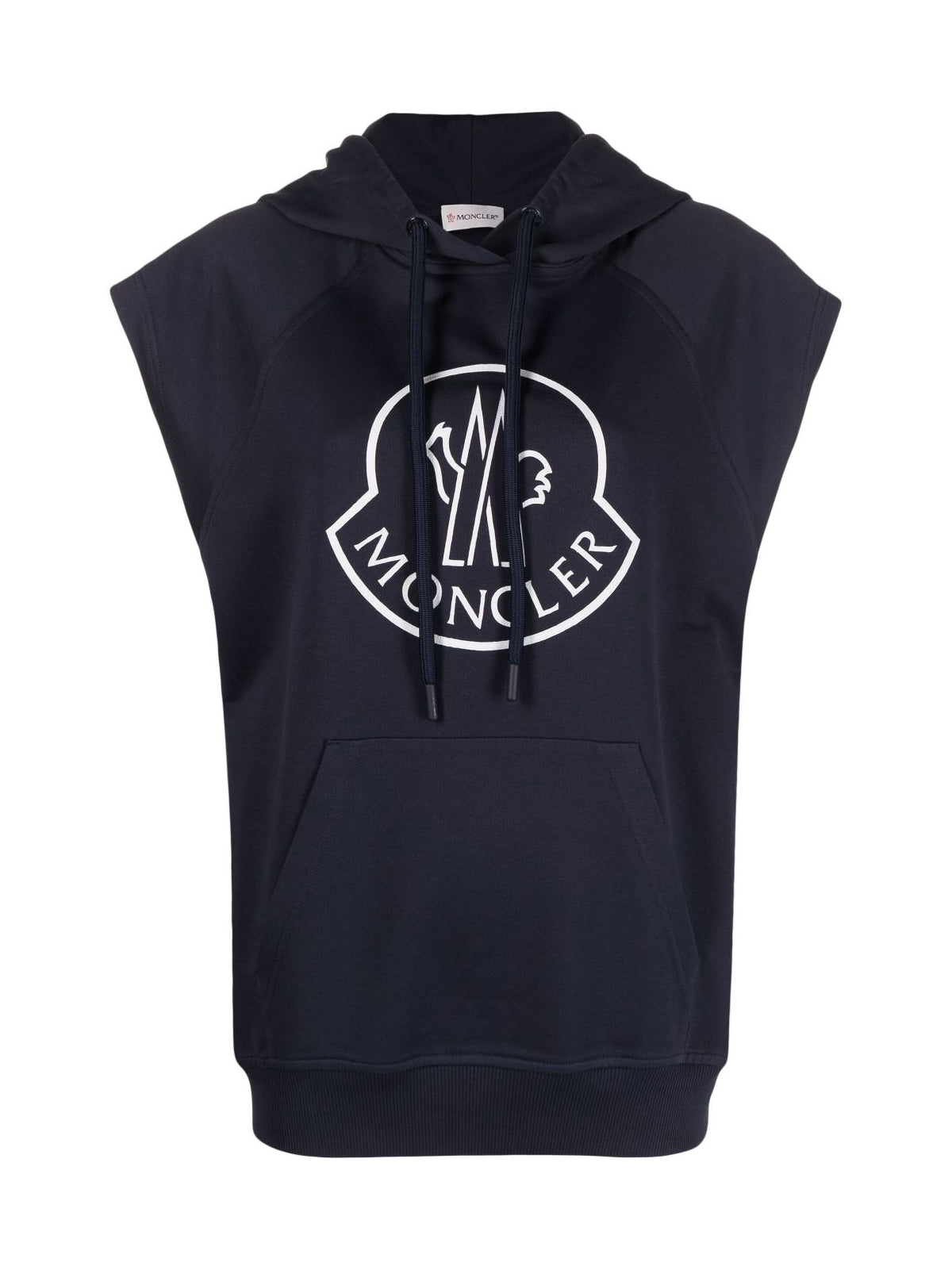 MONCLER Logo Printed Sleeveless Hoodie