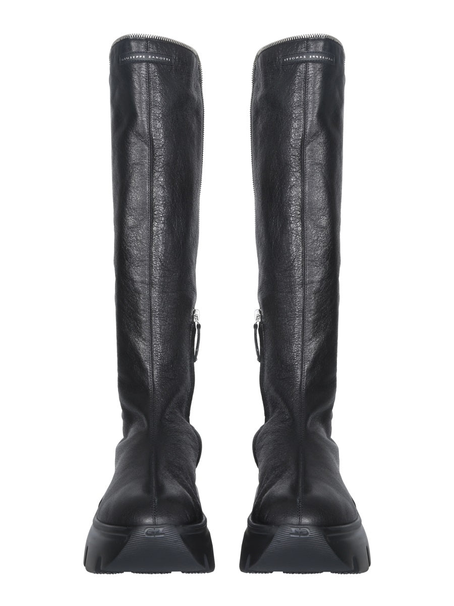 GIUSEPPE ZANOTTI Zip Apocalypse Mini Heeled Boots
