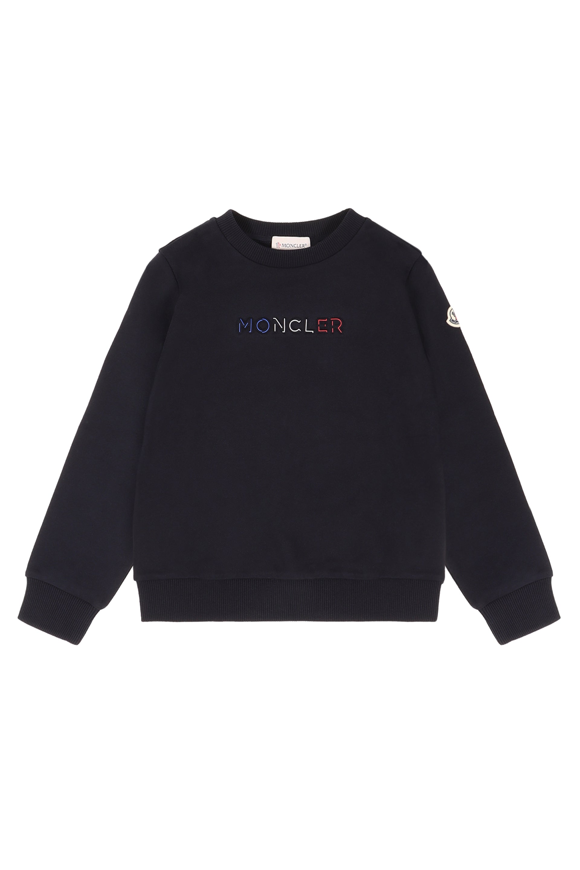 MONCLER KIDS Logo Detail Mini Cotton Sweatshirt for Boys