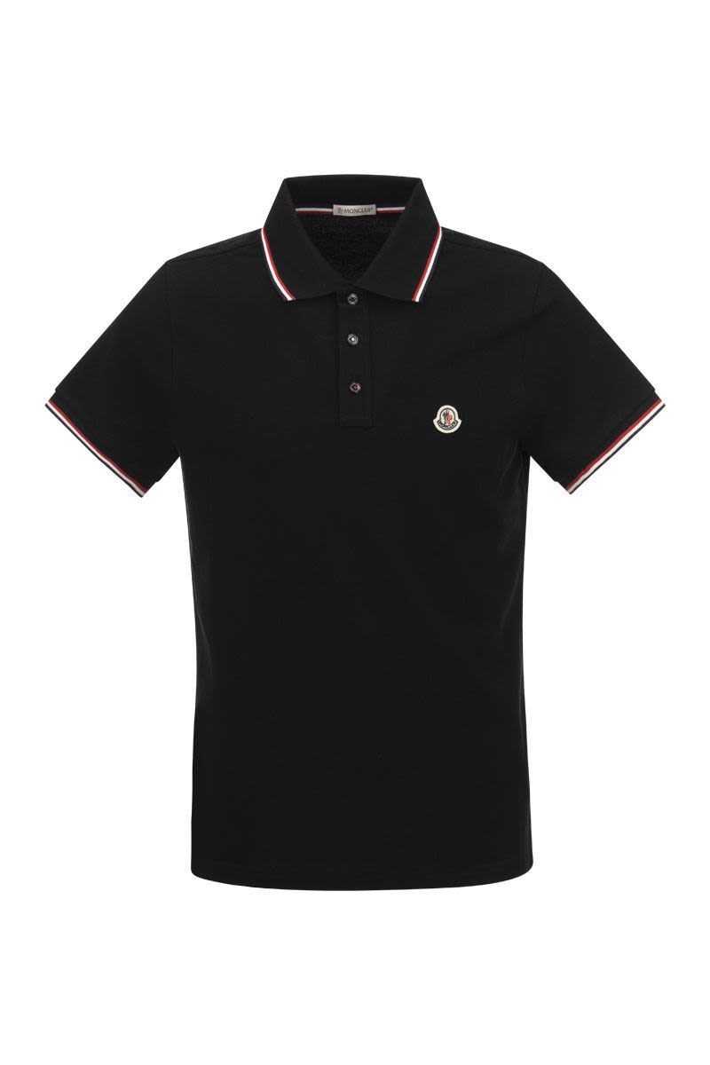 MONCLER Logo Patch Short Sleeved Polo Shirt