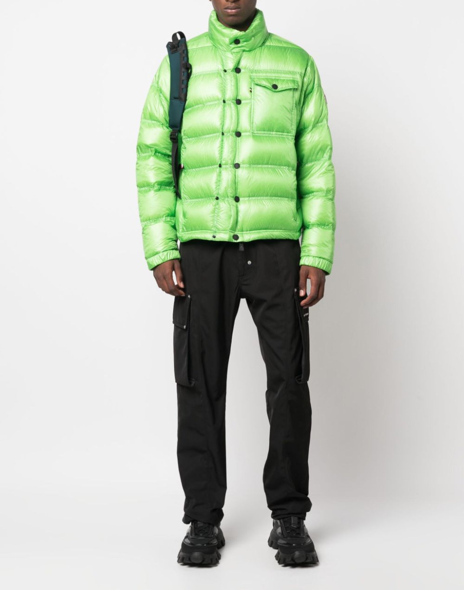 MONCLER Men's Down Jacket with Zip Fastening