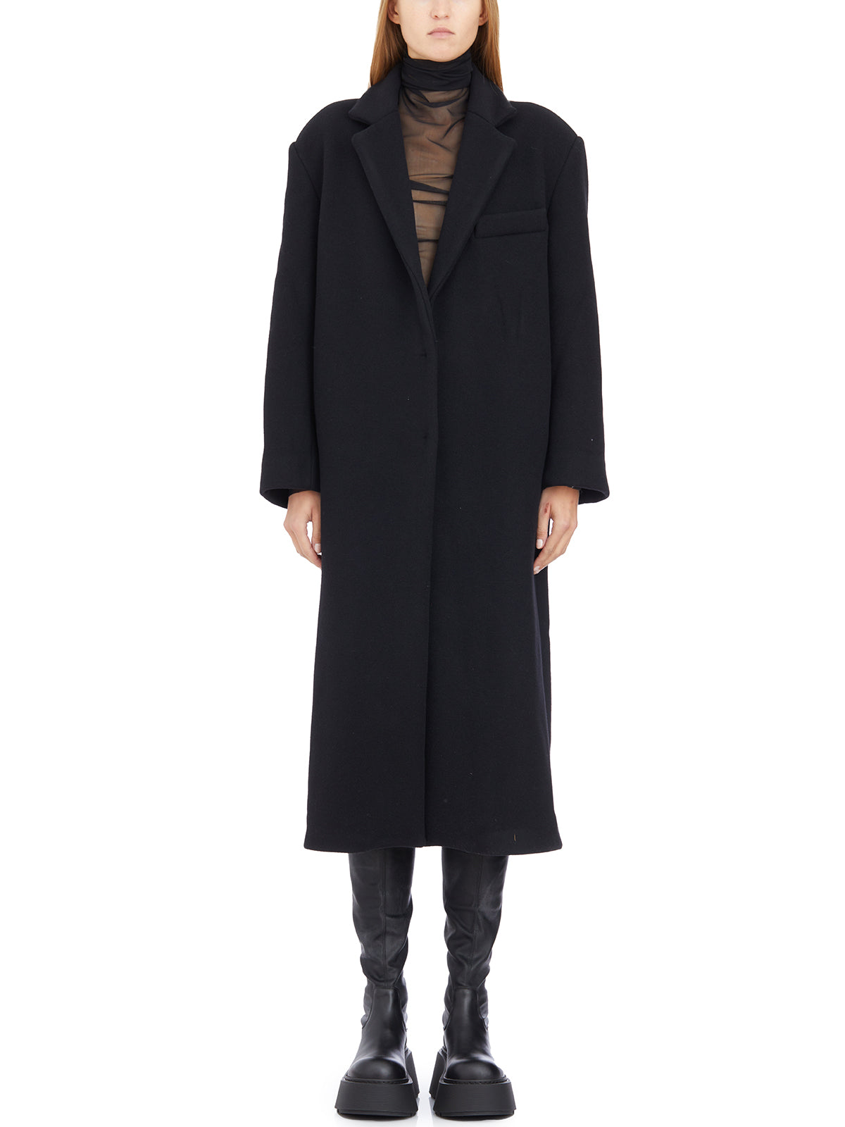 ANDREA YA'AQOV Wool Blend Single Button Jacket for Women - Size S