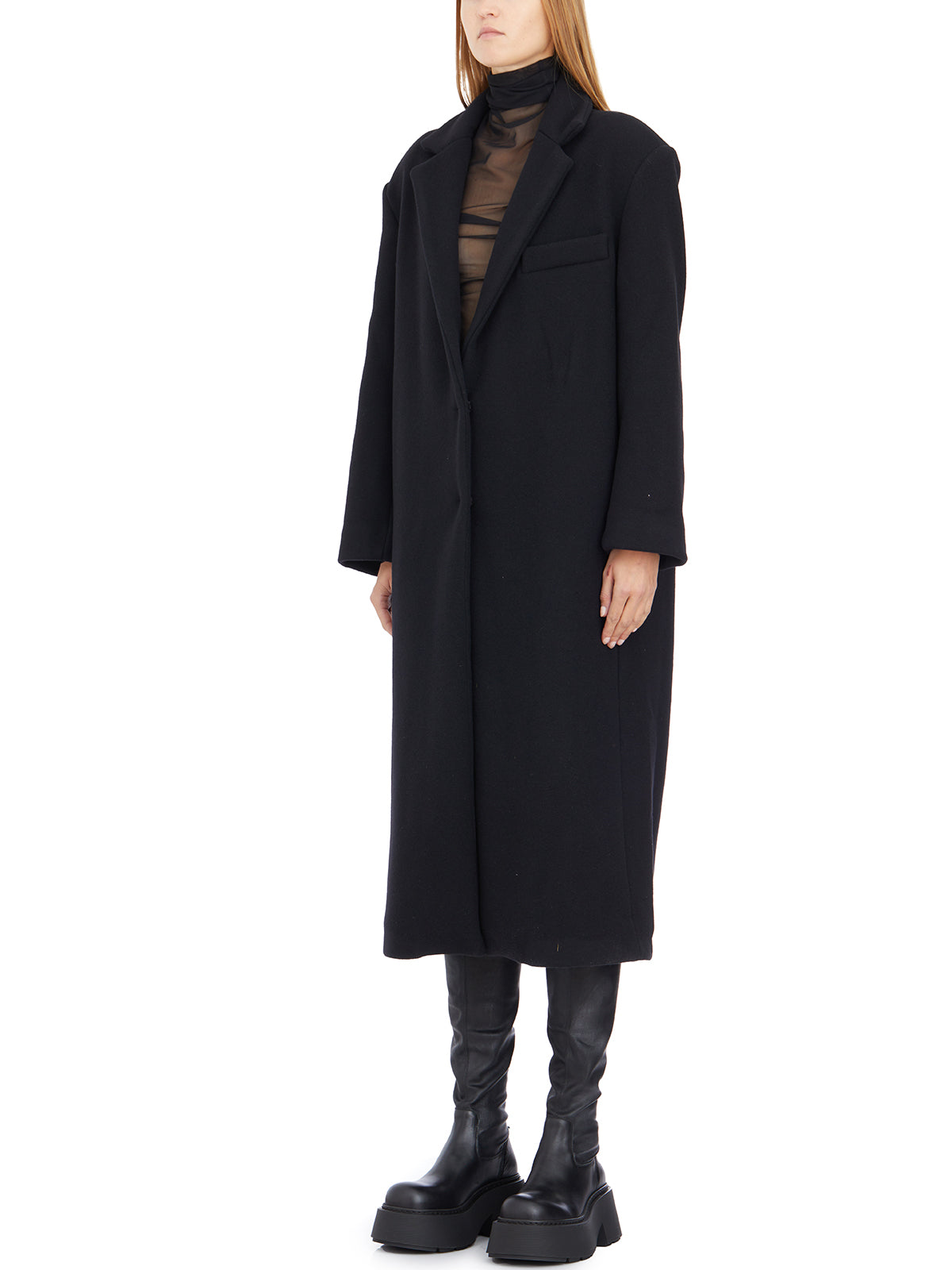 ANDREA YA'AQOV Wool Blend Single Button Jacket for Women - Size S