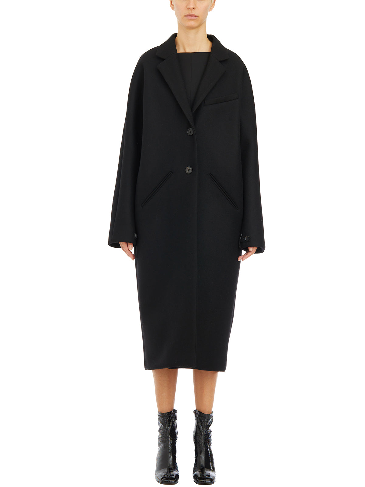 COURREGÈS Cocoon Wool Long Jacket - Size S