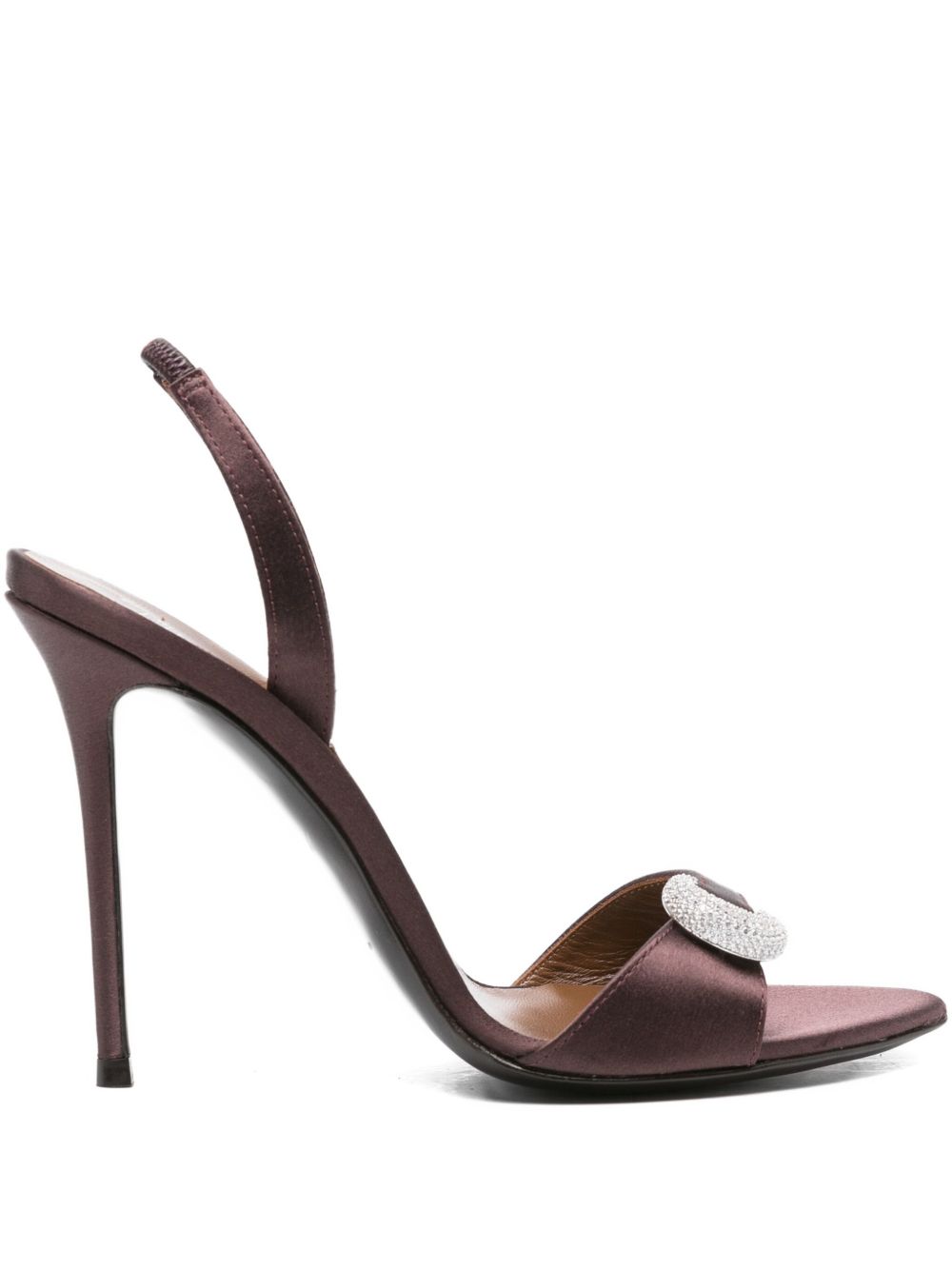 GIUSEPPE ZANOTTI Satin Heel Slingback Sandals for Women
