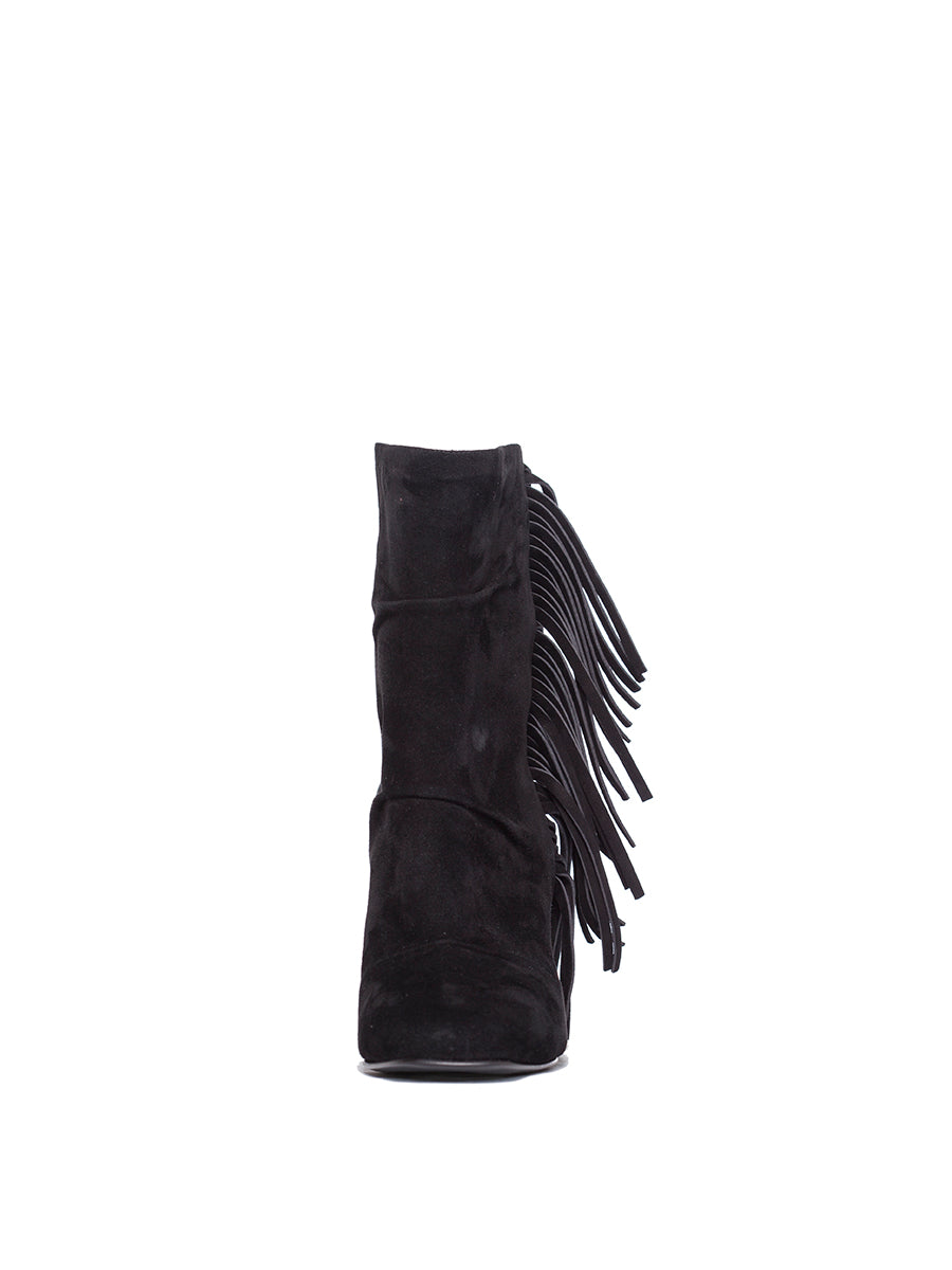GIUSEPPE ZANOTTI Suede Unkle Boot with Fringes - 90mm Heel