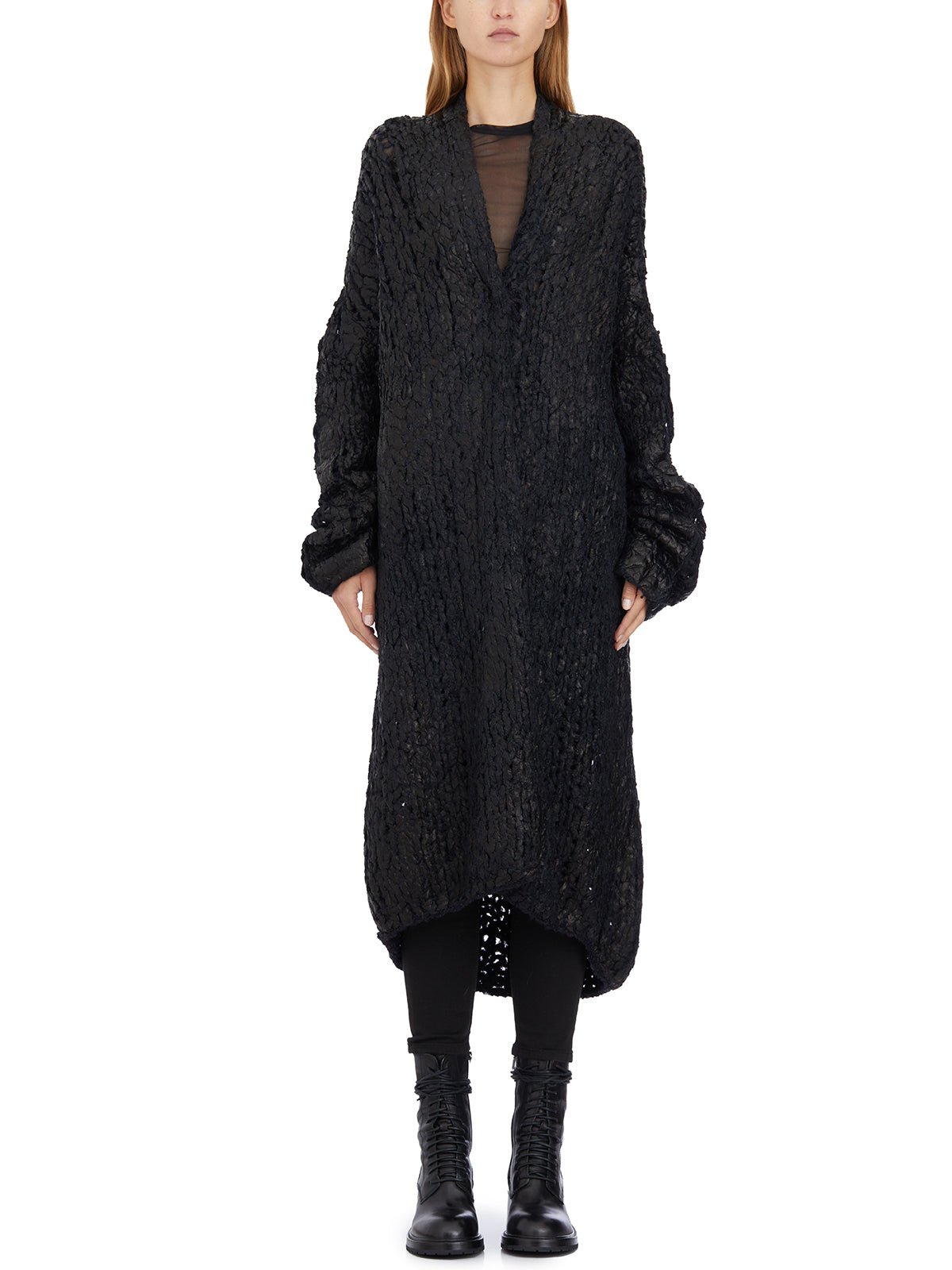 TOTALLY.H Laminated Long Cardigan - Size S