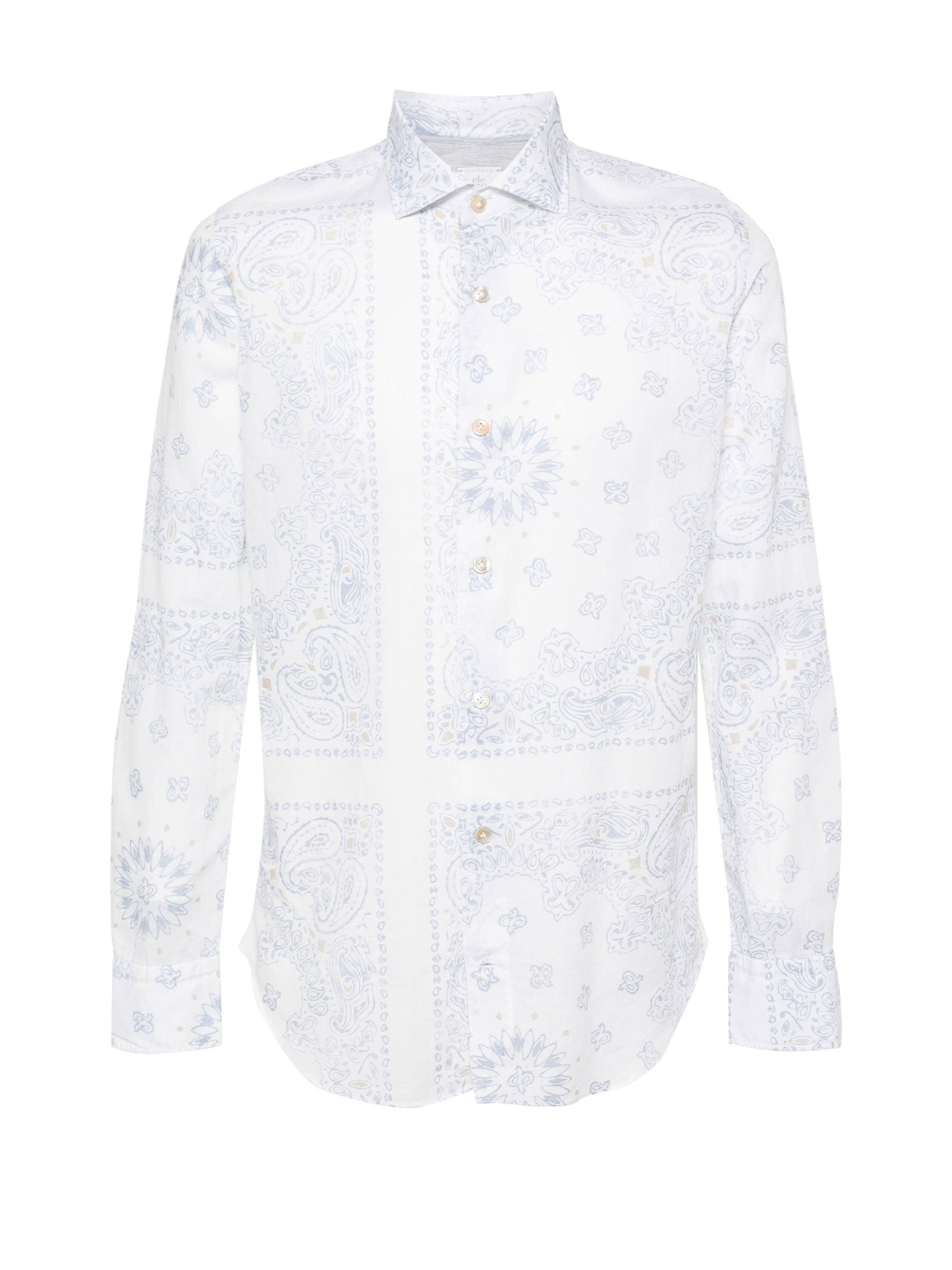ELEVENTY Patterned Long-Sleeved Shirt for Men