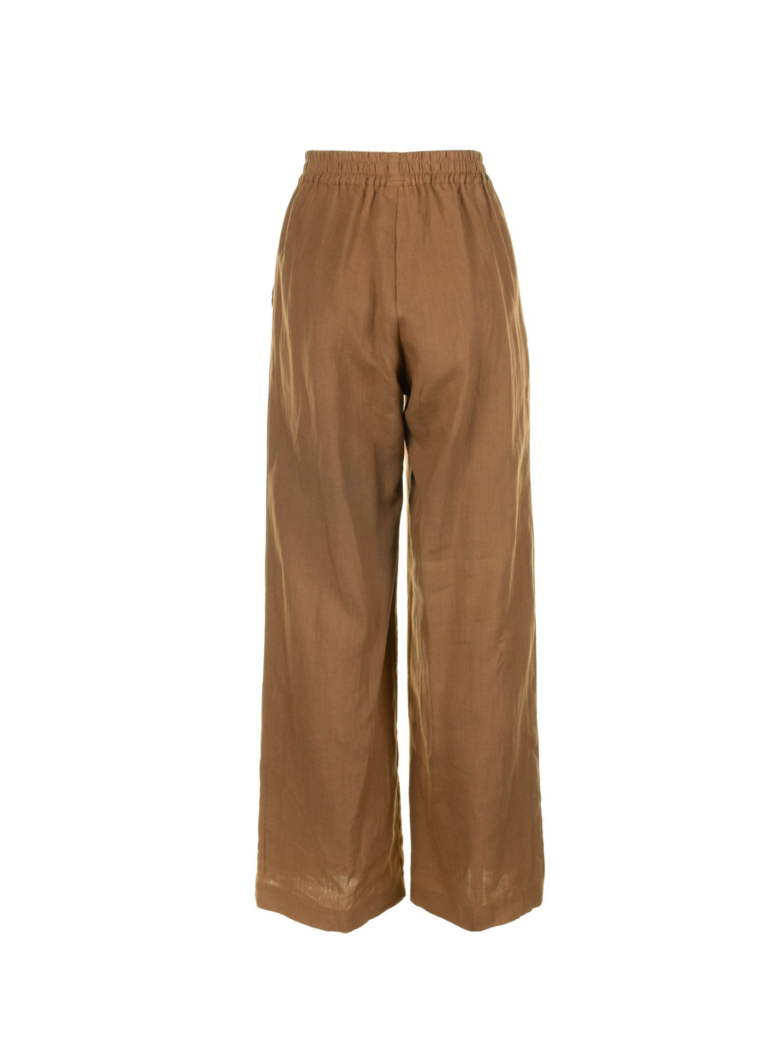 ELEVENTY High-Waisted Mini Linen Trousers with Elastic
