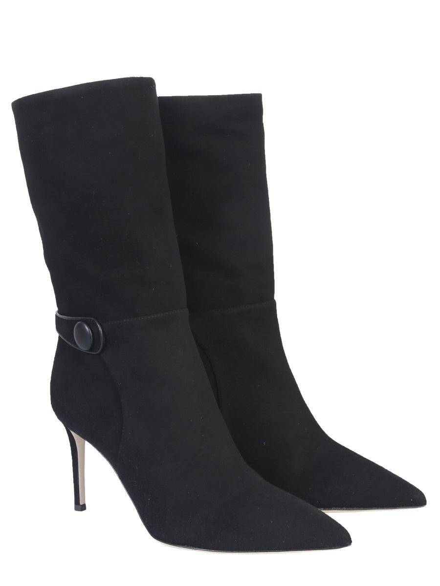 GIUSEPPE ZANOTTI Suede Boot with 8 cm Heel