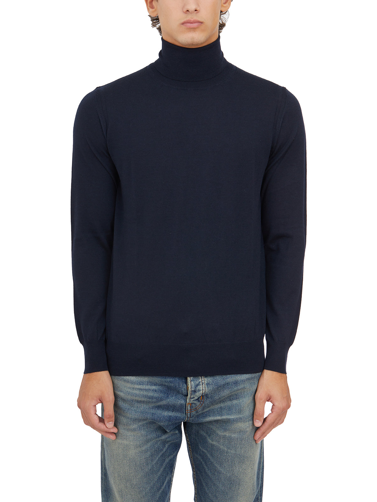 PAOLO PECORA Lupetto Collar Wool Sweater - Size L