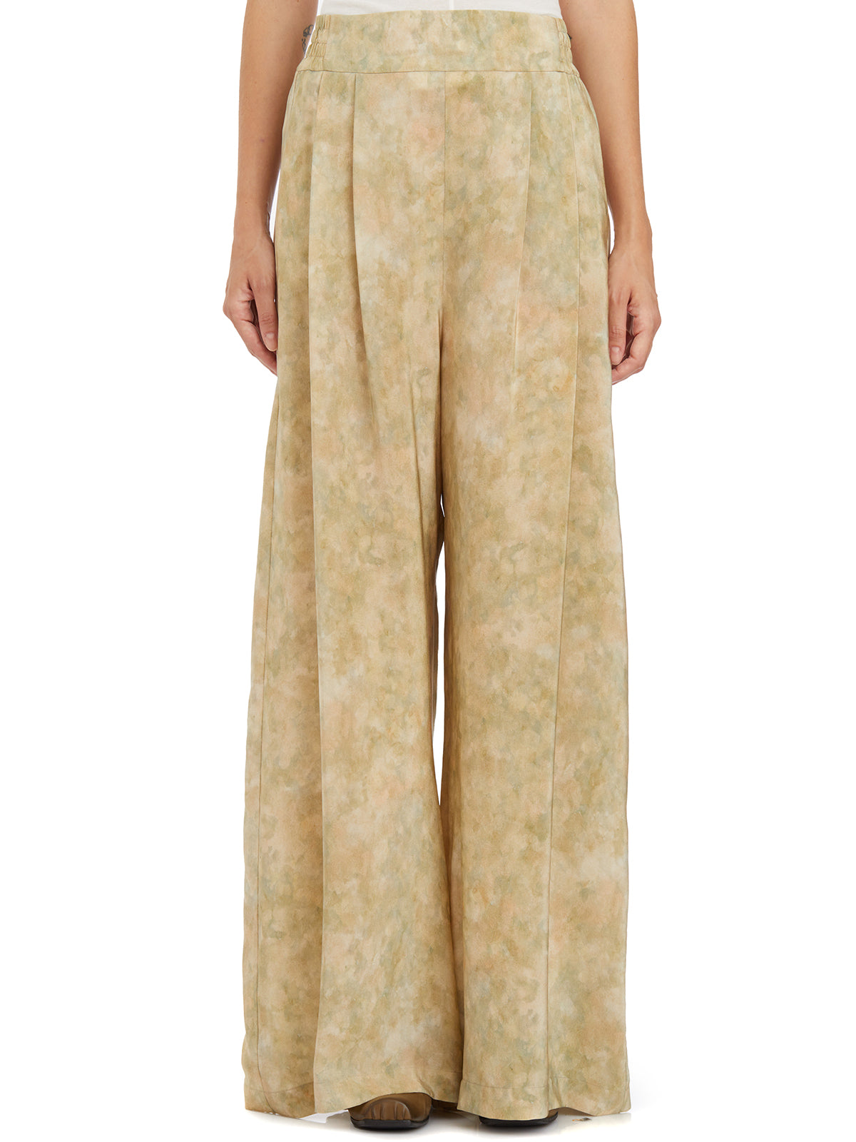 CORTANA Silk Wide Leg Trousers - Size 36