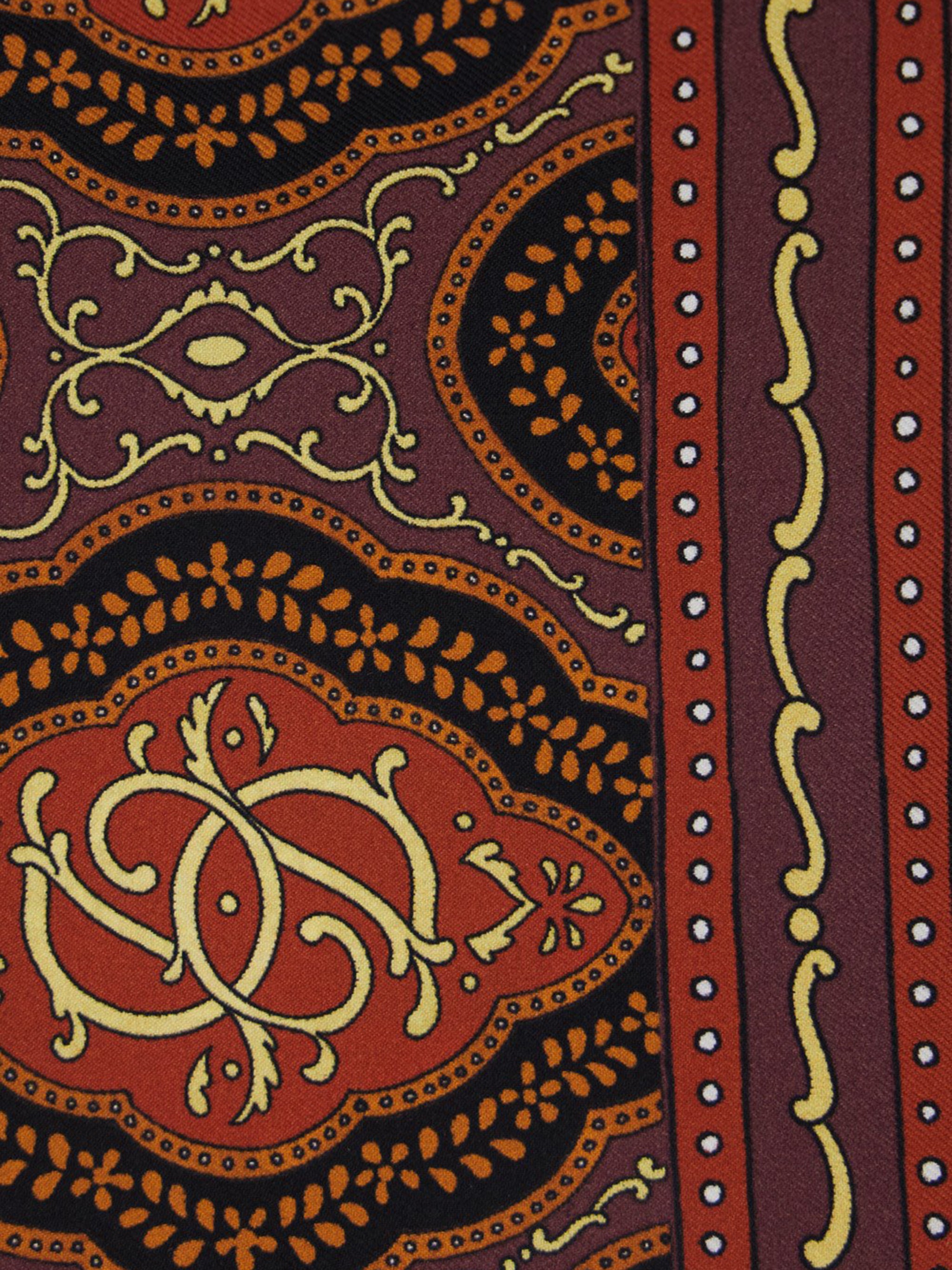 DRÔLE DE MONSIEUR Medallion Pattern Silk Scarf 60cm x 60cm