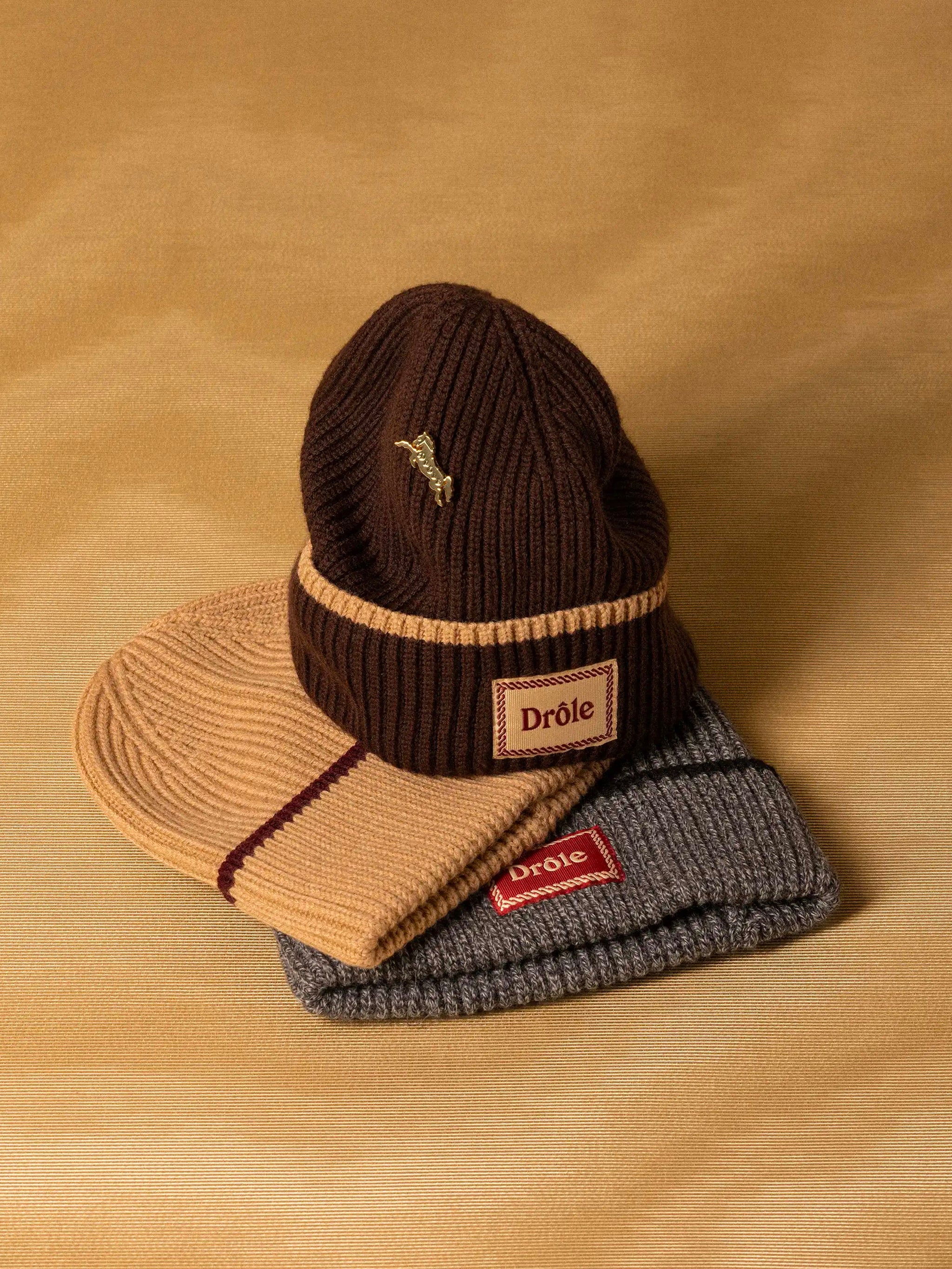 DRÔLE DE MONSIEUR Men's Cozy Merino Wool Beanie