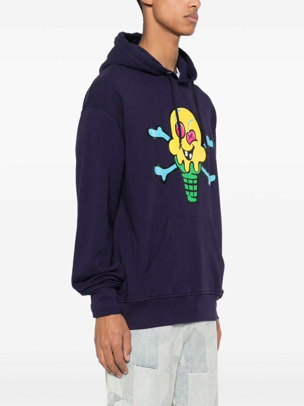 BILLIONAIRE BOYS CLUB Graphic Printed Hoodie with Drawstring Detail
