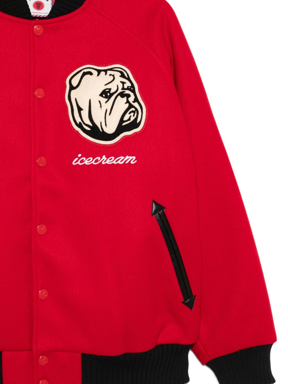 BILLIONAIRE BOYS CLUB Embroidered Bulldog Bomber Jacket