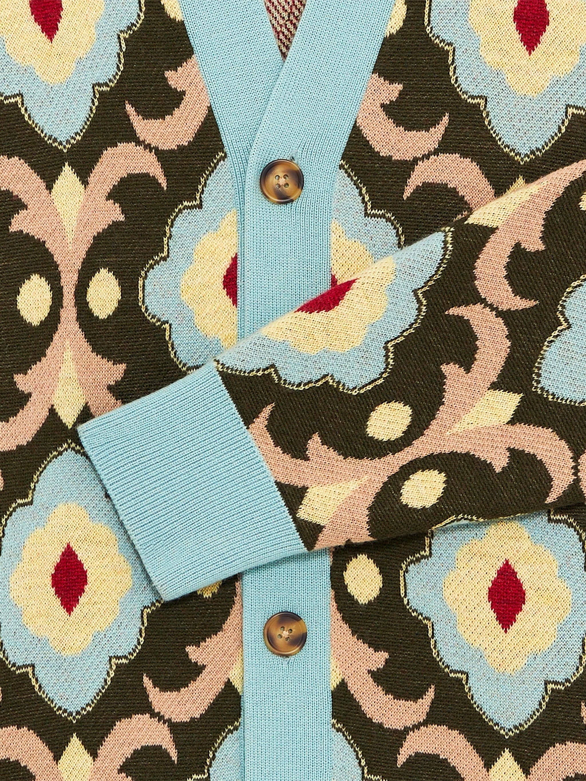 DRÔLE DE MONSIEUR Men's Tapestry Cardigan - Size M