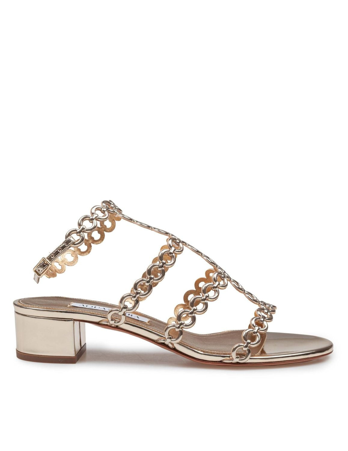 AQUAZZURA Infinity Chain Sandal 35 - Elegant Women's Footwear