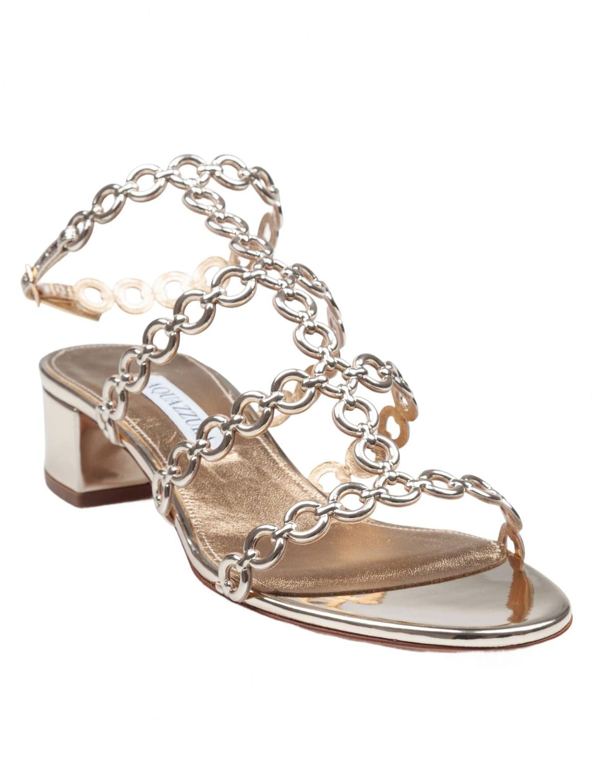 AQUAZZURA Infinity Chain Sandal 35 - Elegant Women's Footwear