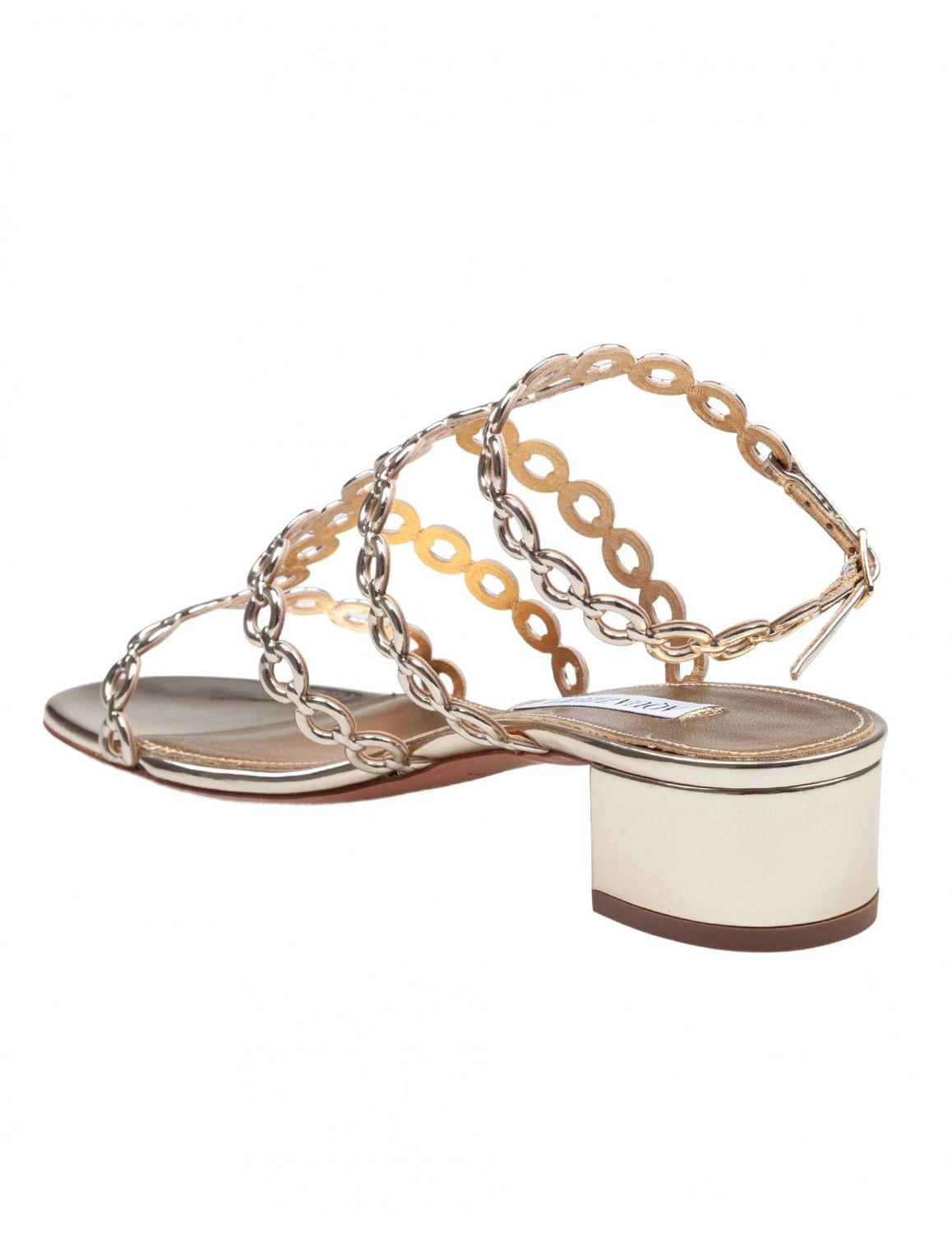 AQUAZZURA Infinity Chain Sandal 35 - Elegant Women's Footwear