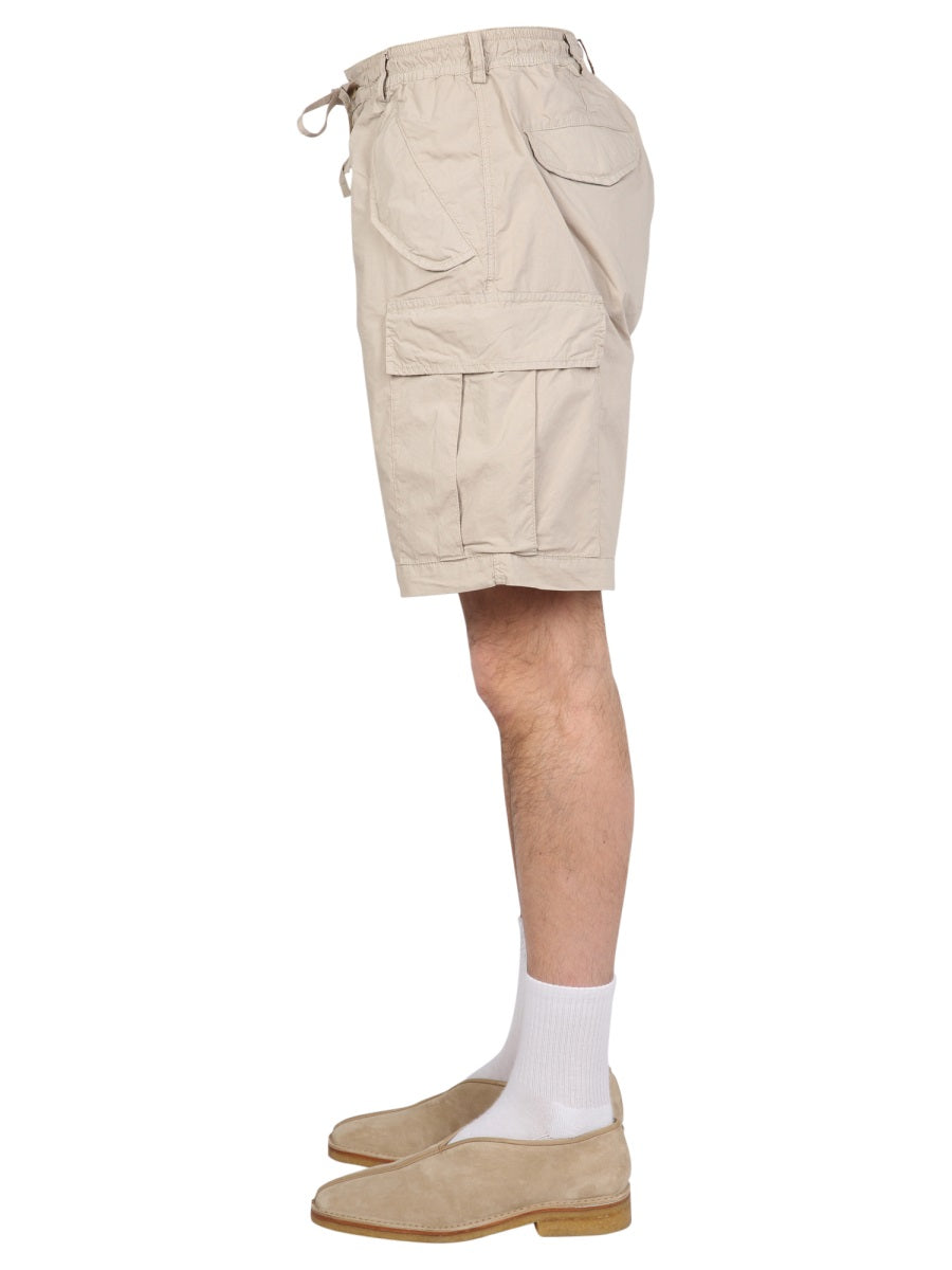 EAST HARBOUR SURPLUS Men's Mini Bermuda Shorts with Elastic Drawstring Waistband