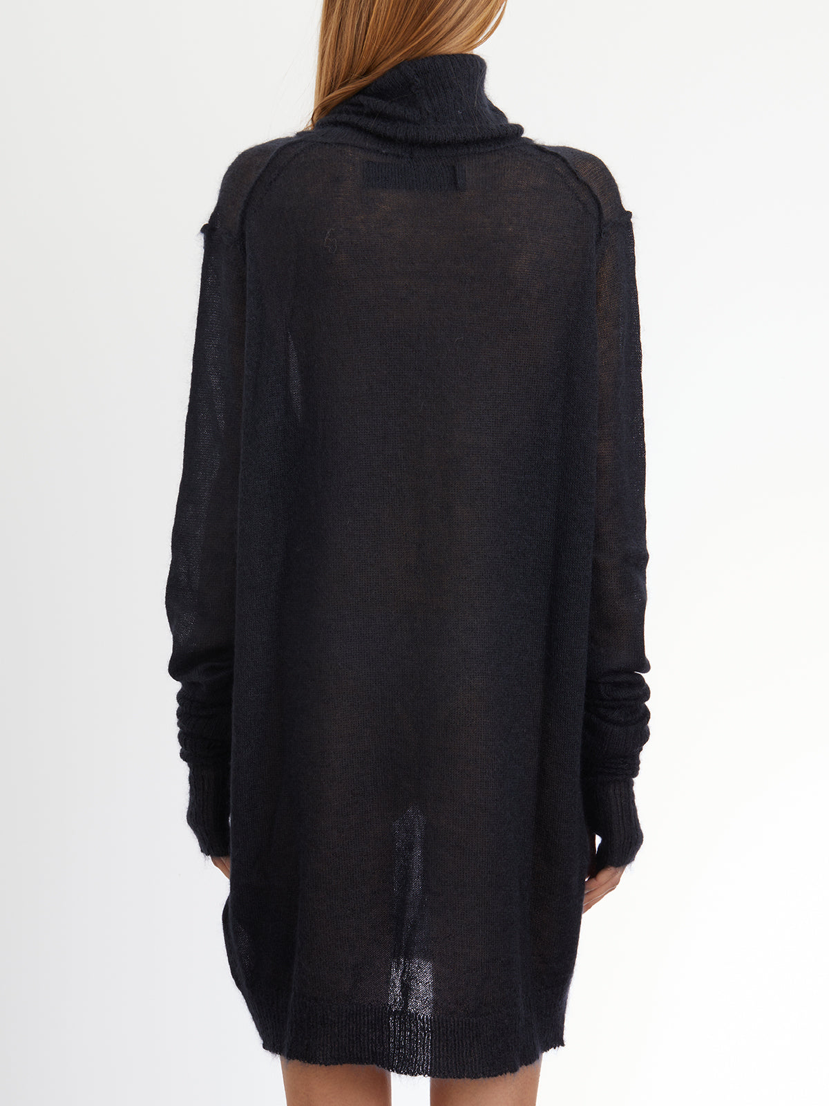 ISABEL BENENATO Luxurious Mohair and Silk Turtleneck Maxi Dress - Size S