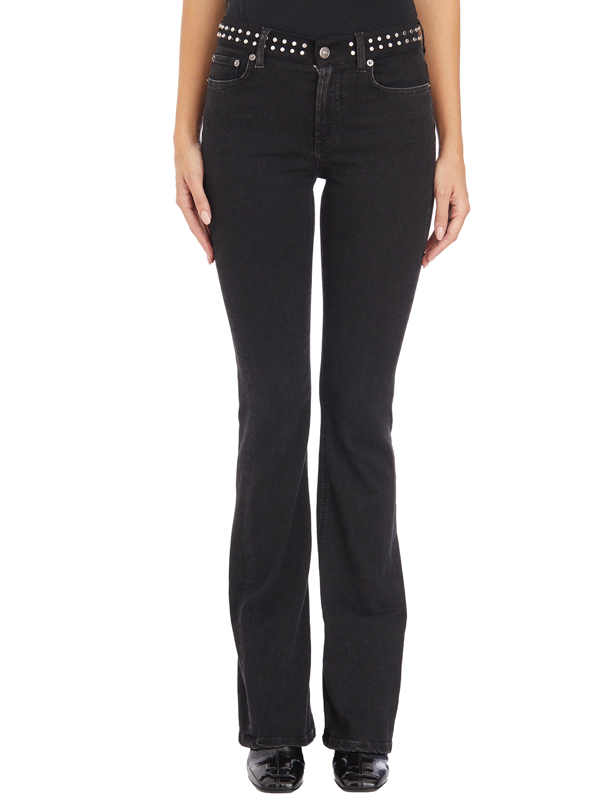 DONDUP Bootcut Pants with Studded Detail - Size 26
