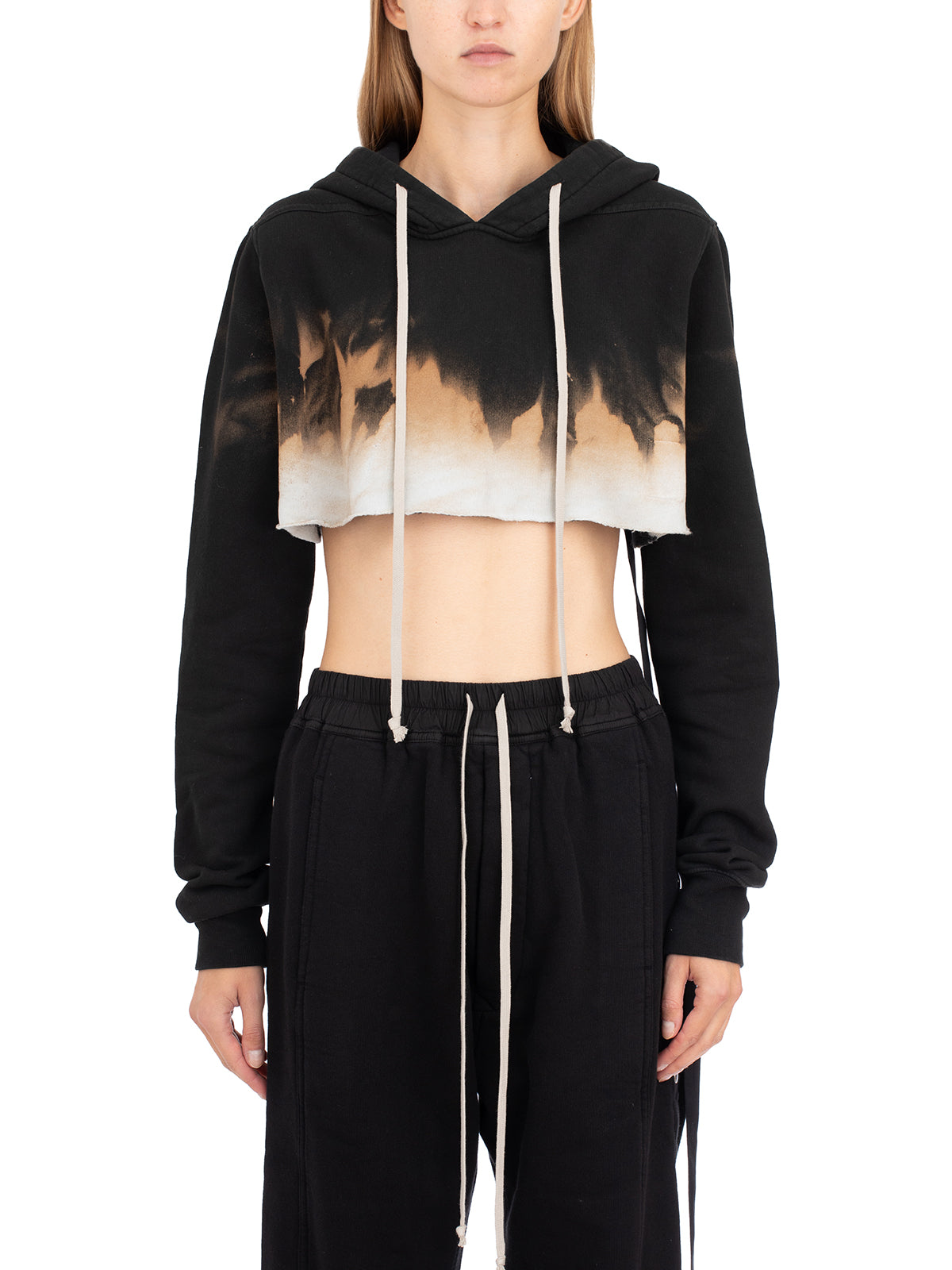 DRKSHDW Cropped Hoodie with Drawstring - Mini