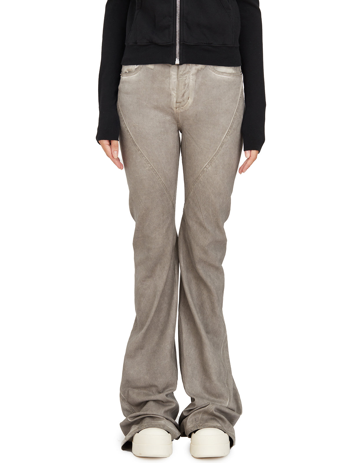 RICK OWENS Women's Denim Bias Bootcut Pants